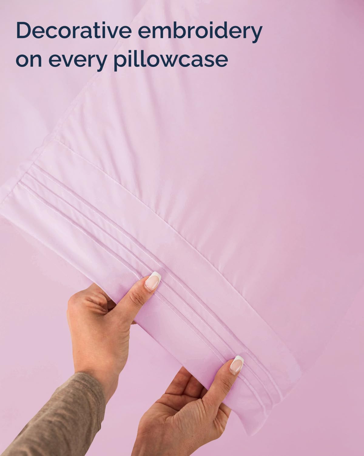 Twin Size 3 Piece Sheet Set - Comfy Breathable & Cooling Sheets - Hotel Luxury Bed Sheets for Women and Men - Deep Pockets, Easy-Fit, Soft and Wrinkle Free Sheets - Light Pink Oeko-Tex Bed Sheet Set