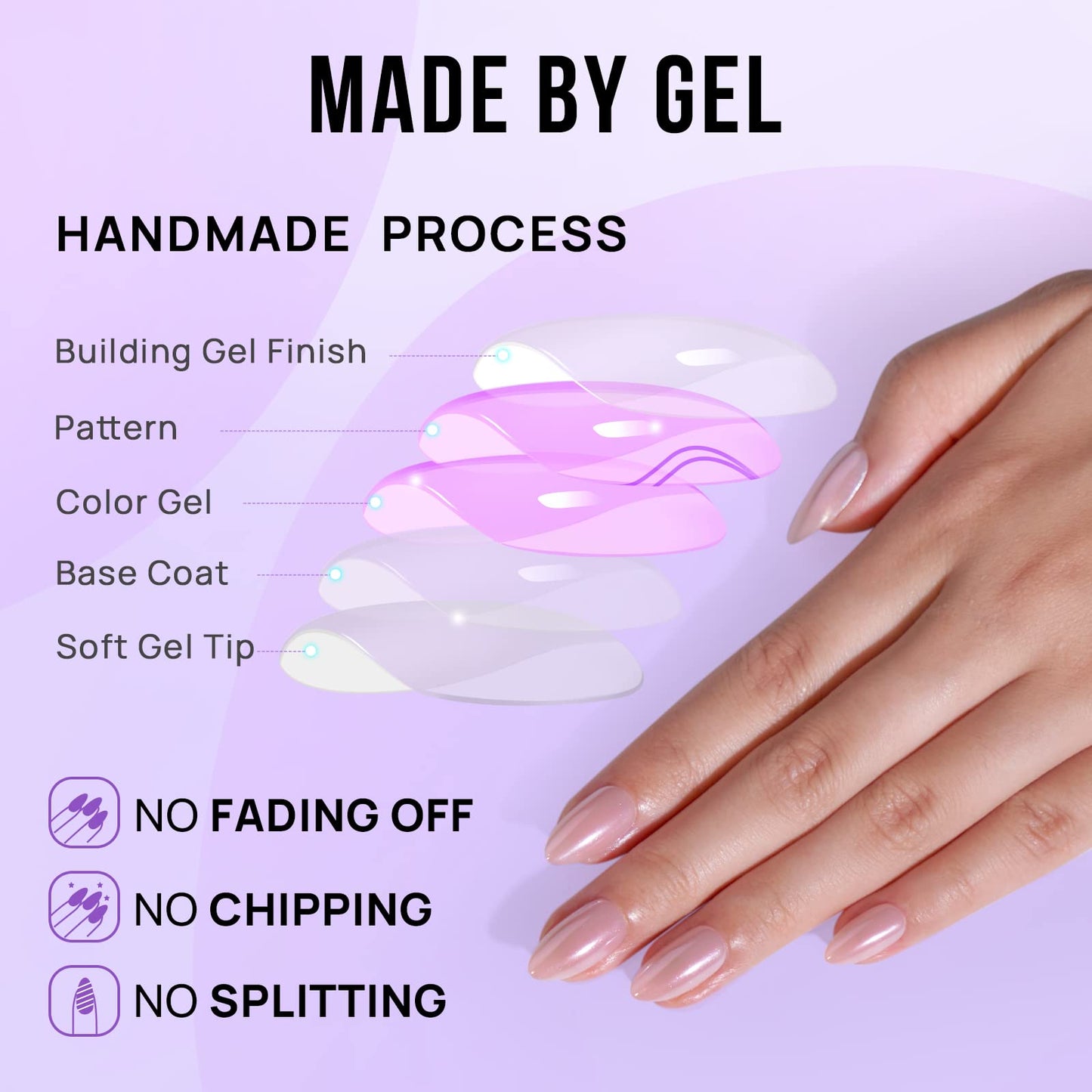 BTArtbox Press On Nails Almond - Short Nude Natural Nails Press Ons, Glue On Nails for Wedding Birthday Gift, Supremely Fit & Glossy Stick On Nails in 16 Sizes - 32 Nail Kit, Nudies