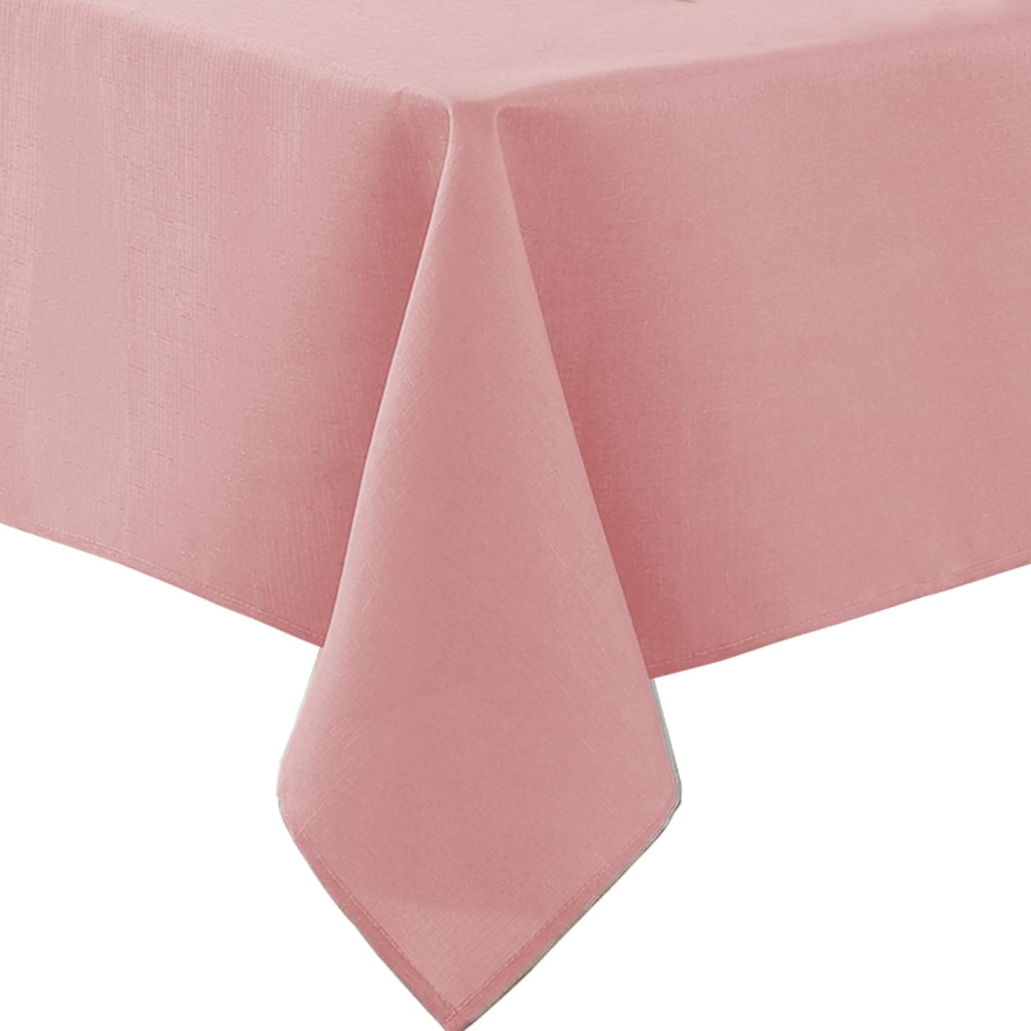 SASTYBALE Pink Tablecloth Rectangle, Spillproof Table Cloth Wrinkle Resistant Washable Textured Table Cover for Kitchen Dinning Parties Farmhouse Outdoor Pink 52" x 70"