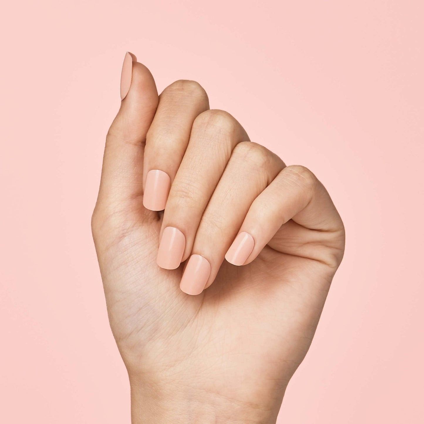 KISS imPRESS No Glue Mani Press On Nails, Color, 'Peevish Pink', Pink, Short Size, Squoval Shape, Includes 30 Nails, Prep Pad, Instructions Sheet, 1 Manicure Stick, 1 Mini File