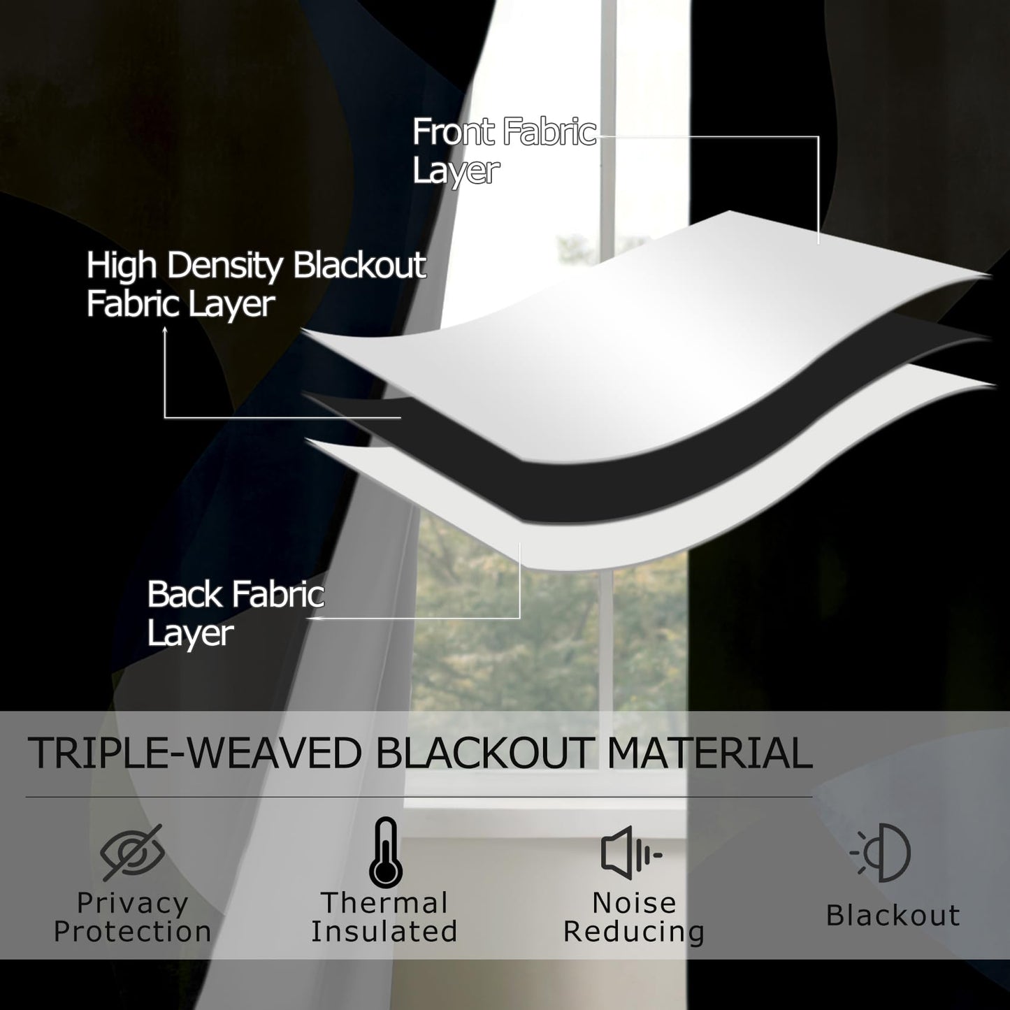Solvivae Abstract Art Blackout Curtains for Bedroom Living Room, Modern Abstract Elegant Patterned Window Treatments, Room Darkening Thermal Insulated Grommet Drapes, 84 Inch Curtains 2 Panel Set