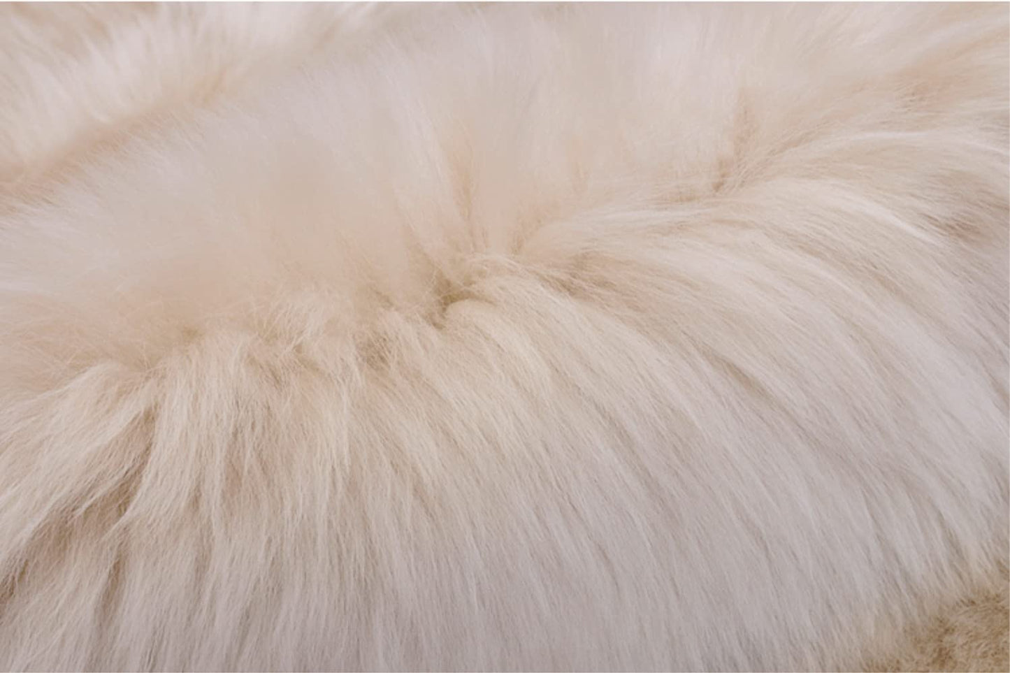 HUAHOO Premium Genuine Sheepskin Rug Linen Real Australia Sheepskin Natural Luxury Fluffy Lambskin Fur Area Rug Seat Covers for Kids Bedroom Sofa Chair Cover Pets Dogs Mat Double Pelt/2' x 3' Linen