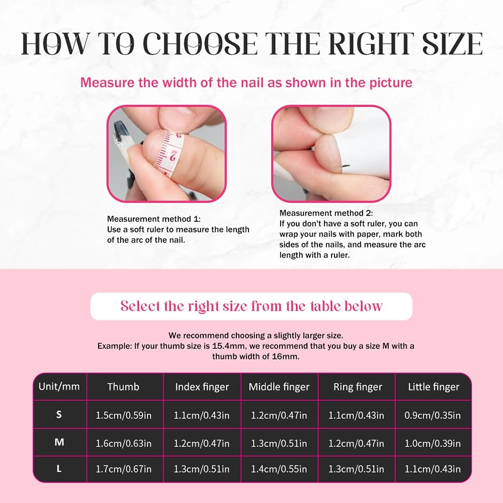 Long Stiletto Press on Nails Handmade False Nails French Tip Fake Nails with 3D Flower Designs Sparkly Red luxury Artificial Nails for Women 10pcs (Size M）