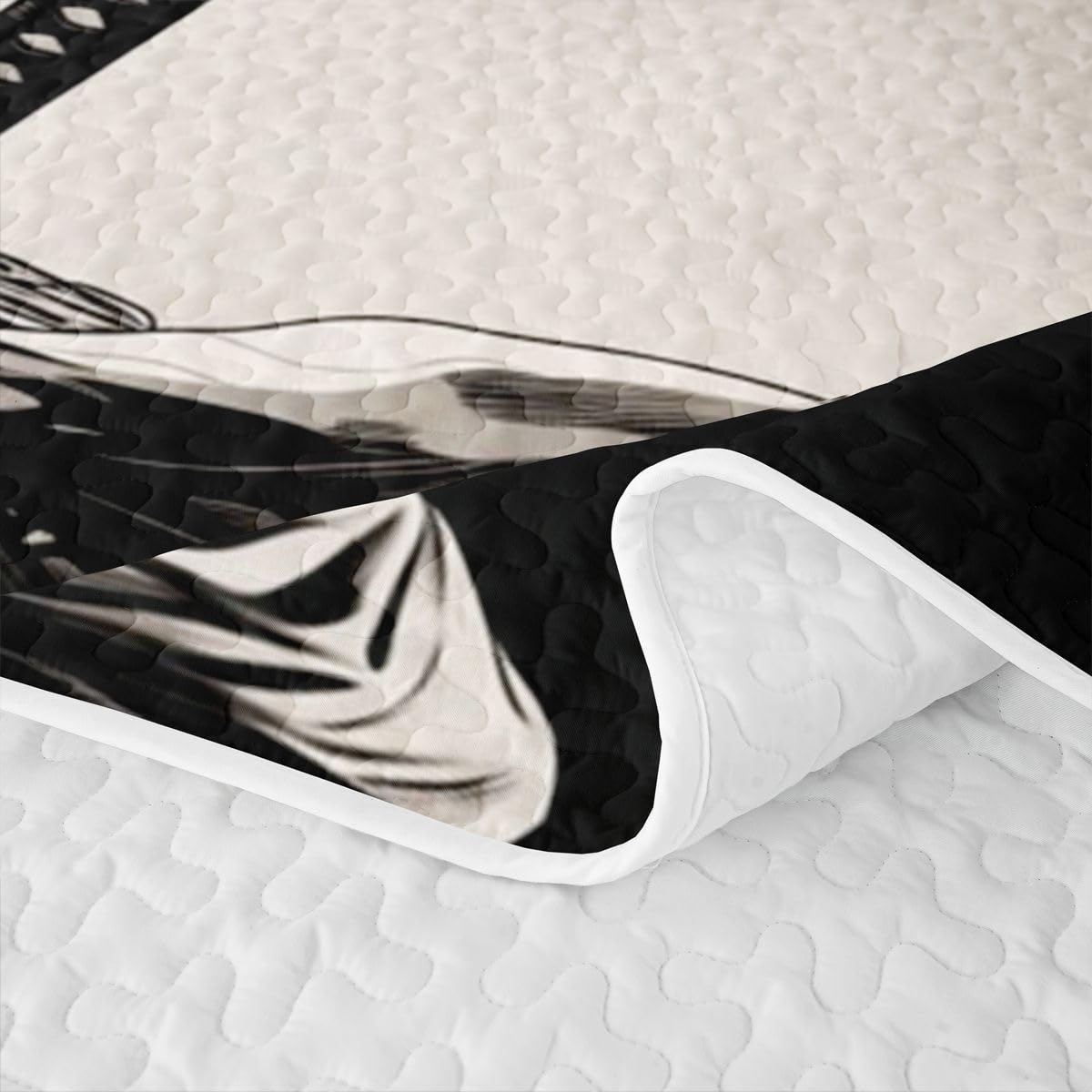 Erosebridal Boys Samurai Quilt Twin Size - Sunrise Journey Bedspread Red Sun Japanese Style Bed Coverlet with 1 Pillowcase