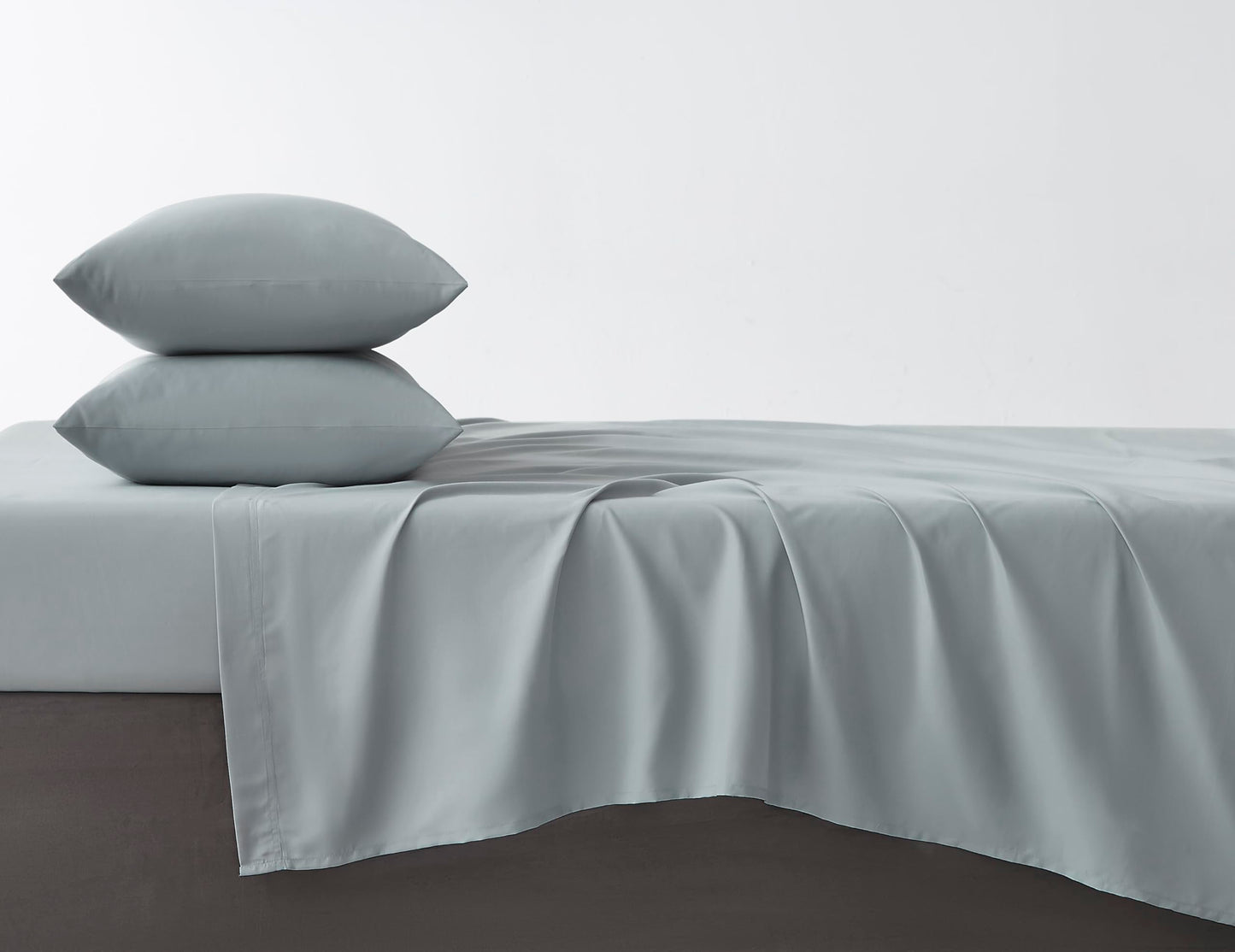 Linen Closet 4 Piece Sheet Set - Breathable, Brushed for Softness, Soft & Wrinkle Resistant, Up to 14" Deep-Pocket Sheets - Easy Care, Queen Size, Cloudy Gray