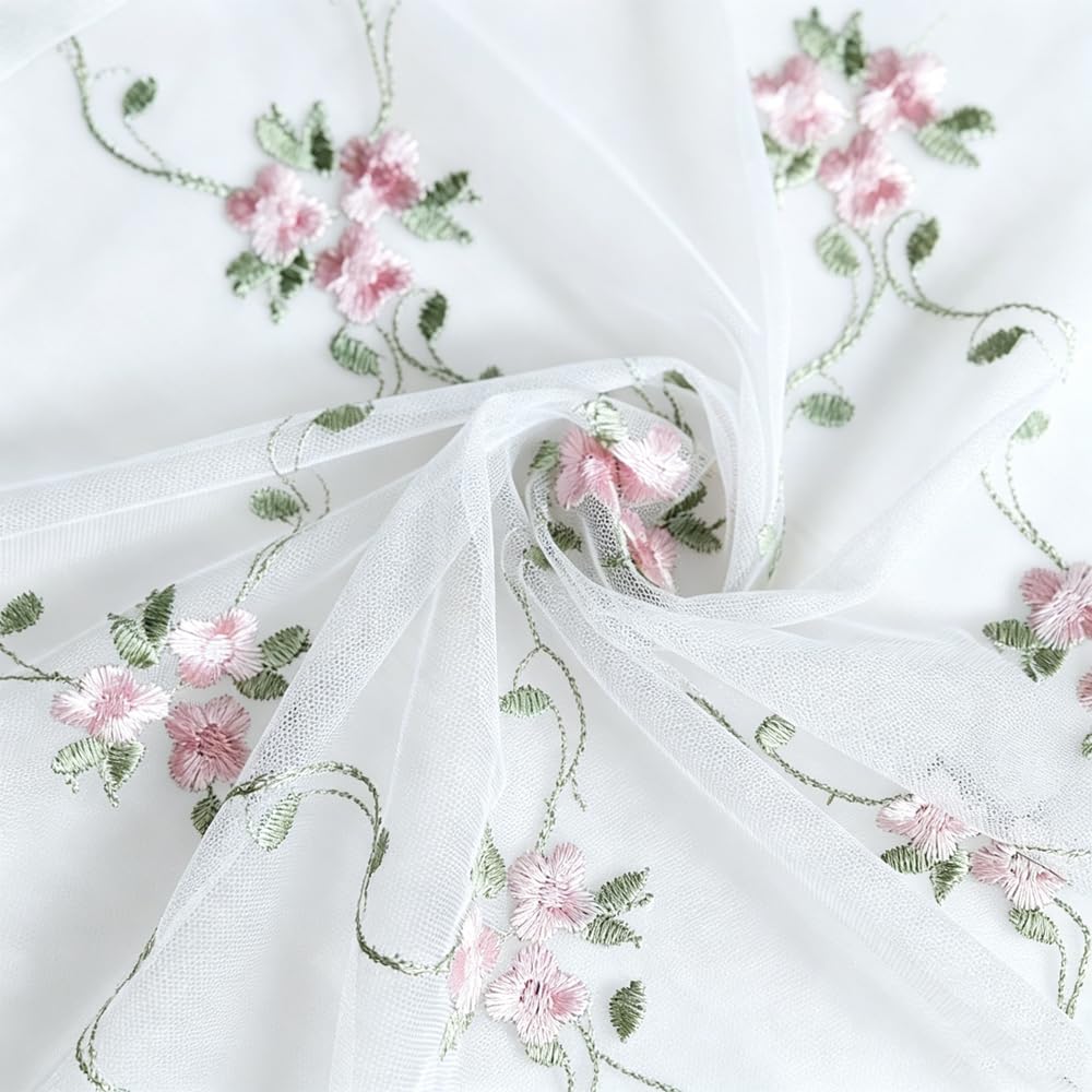 1PC Victorian Style Floral Sheer Swag Curtain Valance for Arched Door