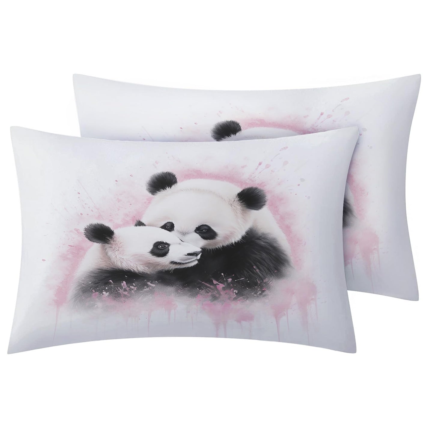 Rejkxyw King Size Sheets Set Panda - Cartoon Bed Sheets - Kids Boys Girls Sheet Set - 12 Inch Deep Pocket - Ultra Soft Winkle Free Microfiber Bedding Sheets & Pillowcases 4 Piece