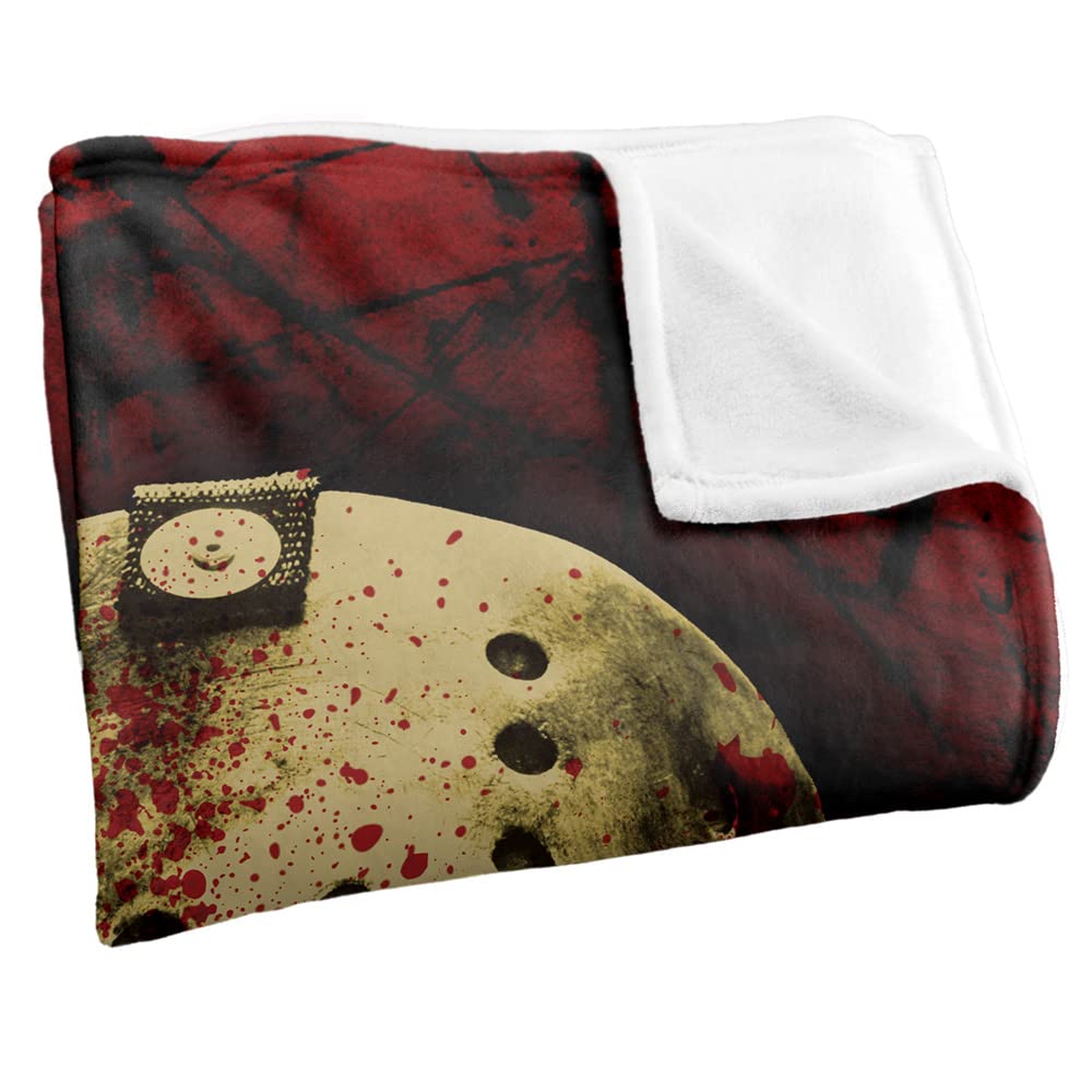 Friday The 13th Blanket, 36"x58", Bloody Mask, Silky Touch Super Soft Throw Blanket
