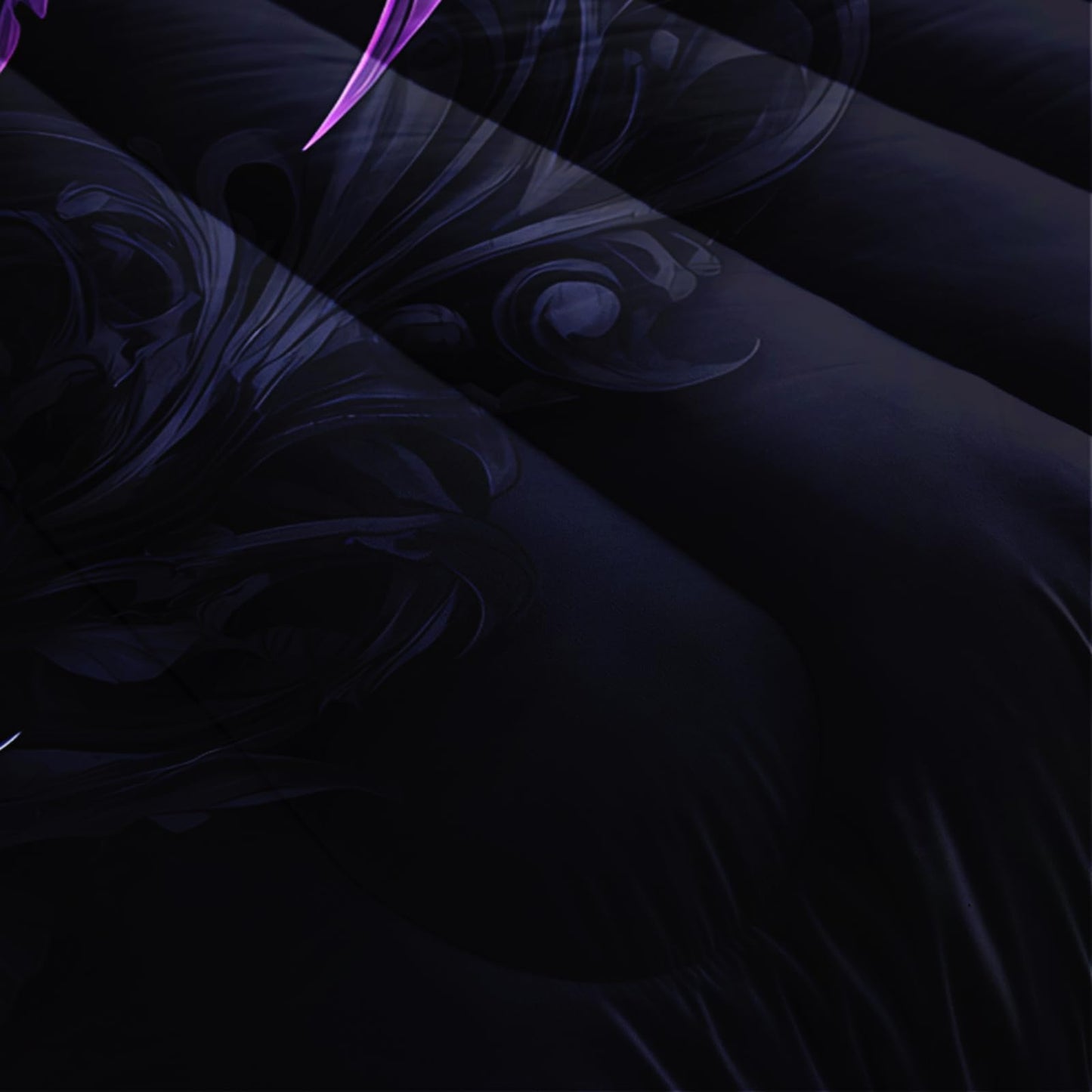XYNHML Western Dark Purple Fantasy Dragon Comforter 3Pcs Twin Wild Animal Dragon Floral Bedding Set for Kid Teen Girl Boy Teen Adult Mysterious Pattern Quilt Bed Decor with 1 Comforter+2 Pillowcases