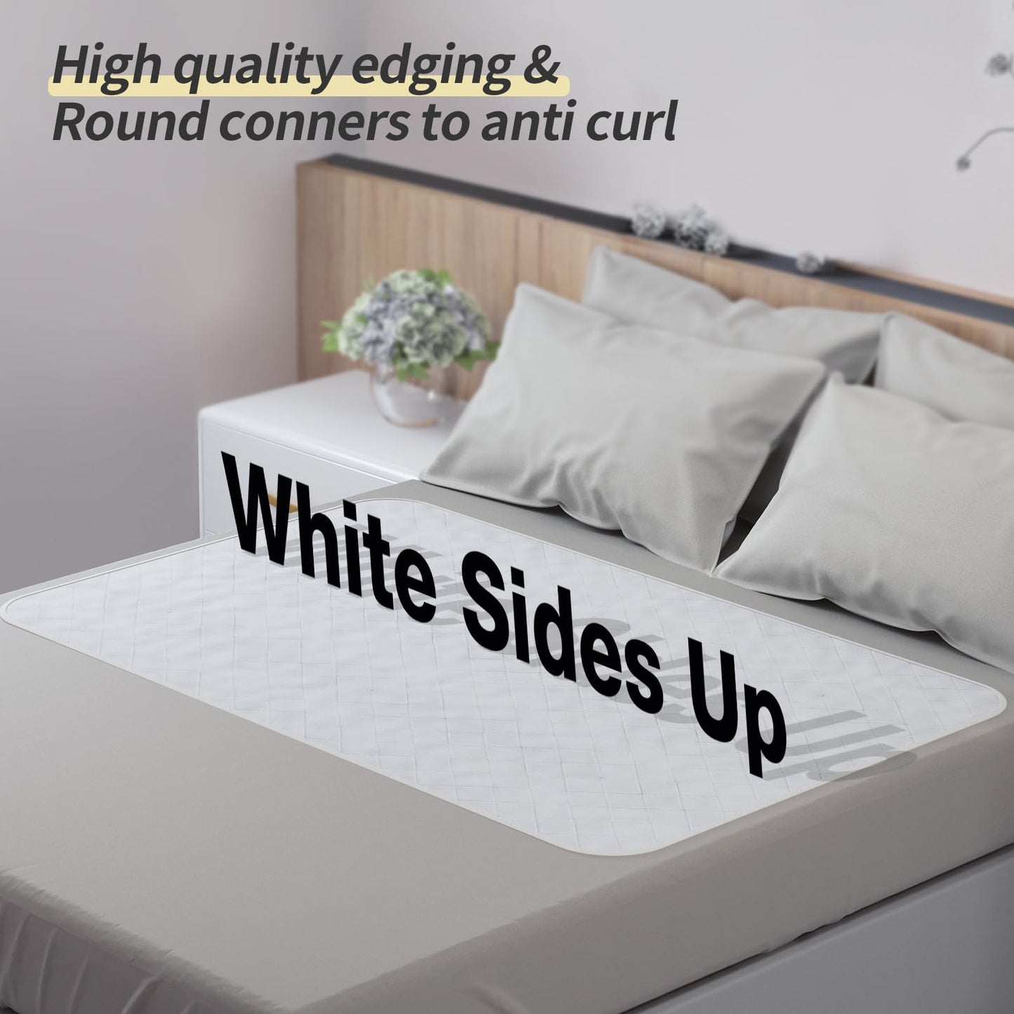 CoolShields Waterproof Bed Pads Incontinence Washable Reusable Bedwetting Mattress Protector Pad for Kids, Adults, Elderly, and Pets 34'' x 52'' (1 Pack)