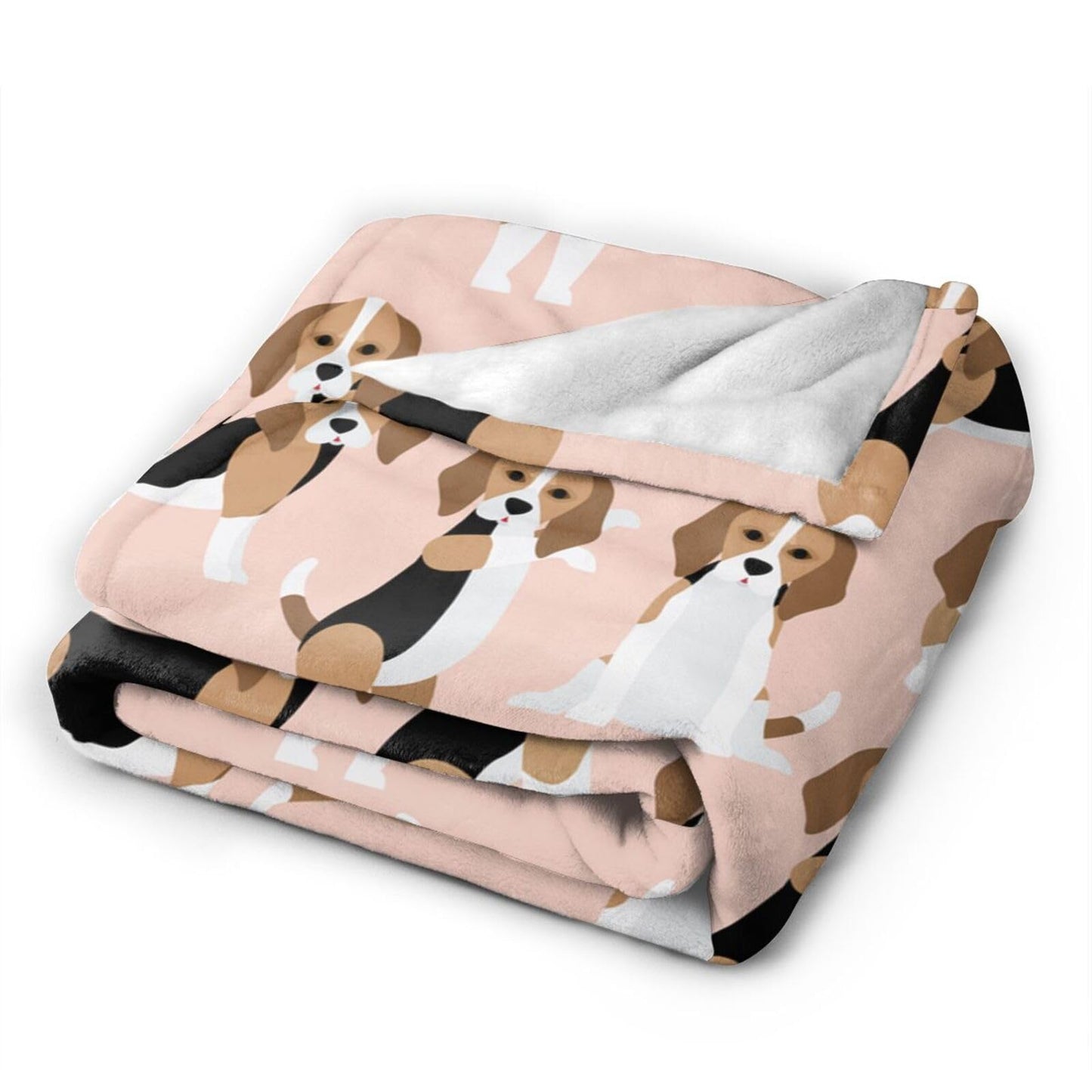 Cute Beagle Dog Blanket Soft Lightweight Throw Blankets Cozy Flannel Bed Throws for Sofa Couch Travel Home Room Bedroom Decor Gifts for Boys Girls Kids Adults 60"x50"