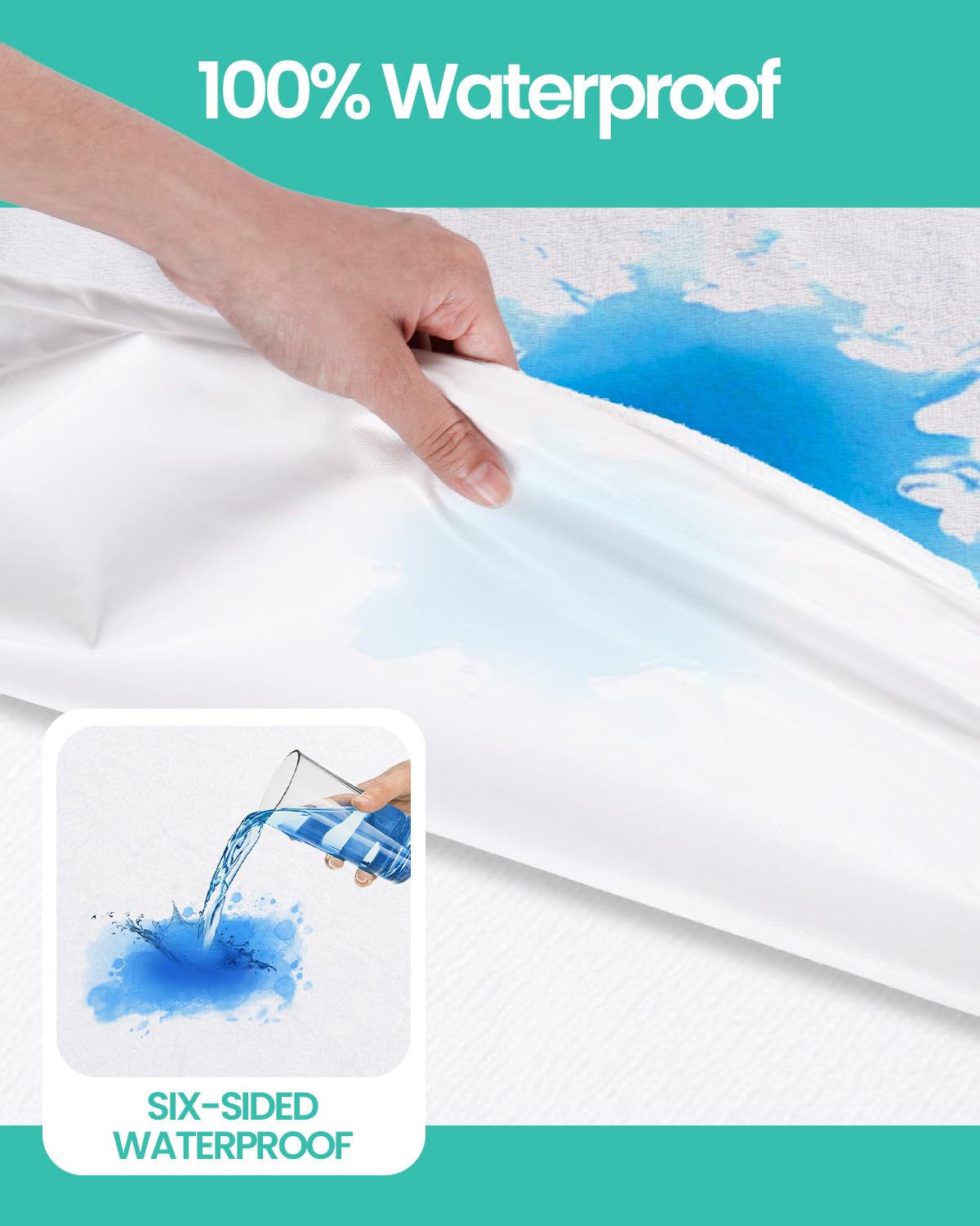 【Dorms Hotel Exclusive】 Twin XL Mattress Protector 39"x80" Fits 10/11/12 in Deep, Zipper, Waterproof, Terry Top Pocket Spring Mattress Cover Encasement