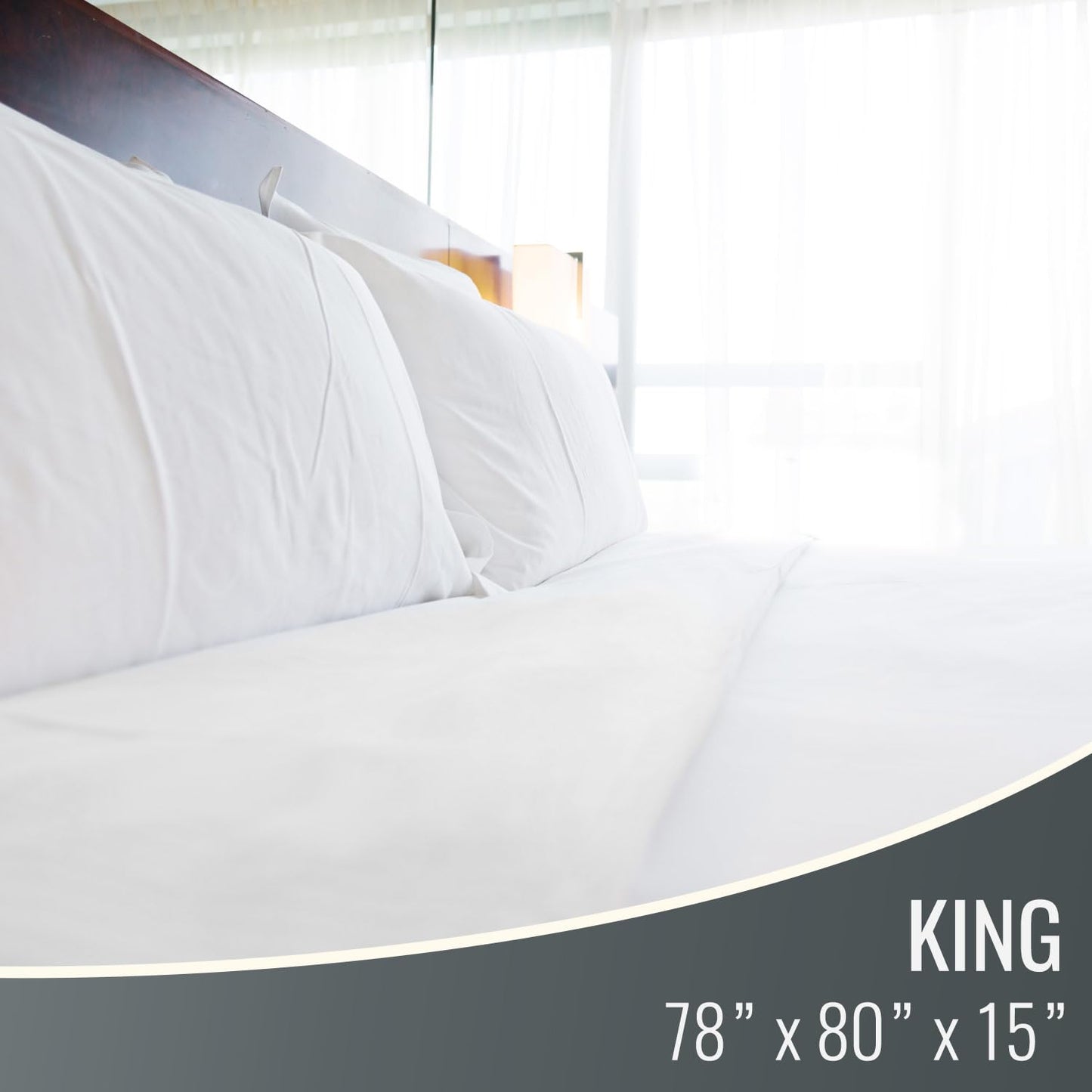 DMI Waterproof Mattress Protector, Mattress Pad, Waterproof Mattress Cover, Bed Pad and Bed Cover, Contoured Fitted Sheet Fit, King, Package May Vary (Pack of 24)