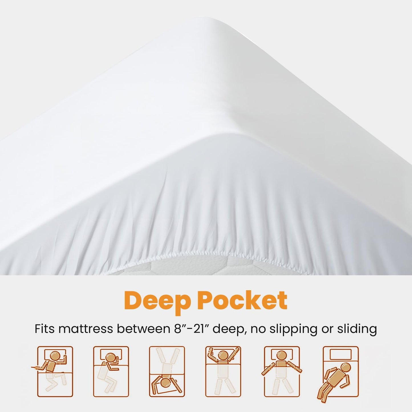 MATBEBY Twin XL Mattress Pad - Cooling Breathable Mattress Topper, Quilted Fitted Mattress Protector, Pillow Top Mattress Cover with 8-21" Deep Pocket, Soft, Machine Washable, White, Twin Extra Long