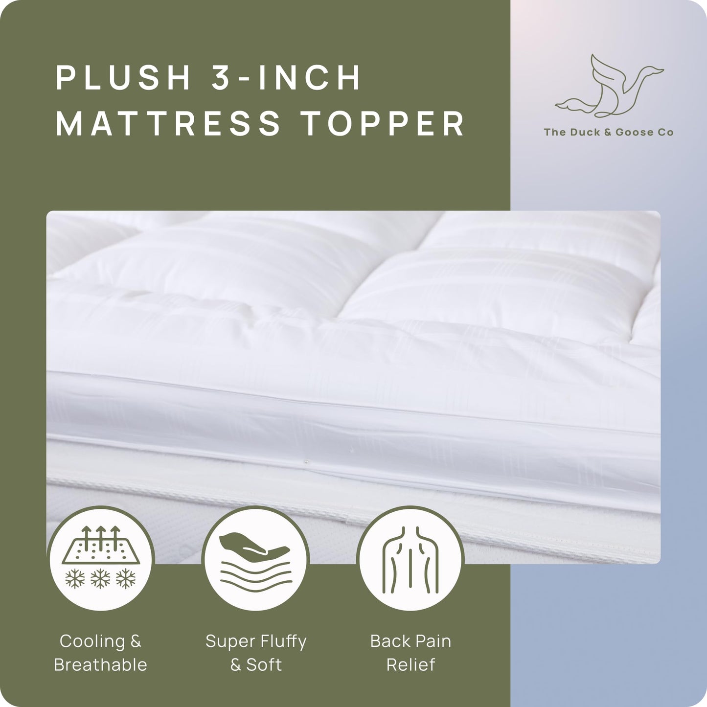 Extra Thick Pillow Top 3 Inch Mattress Topper Queen Size for Firm Mattress, Cooling Fluffy Cotton Hotel Mattress Bed Topper for Cloud Like Sleep & Back Pain, Plush Soft Pad, Fit to 6"-22" Mattress