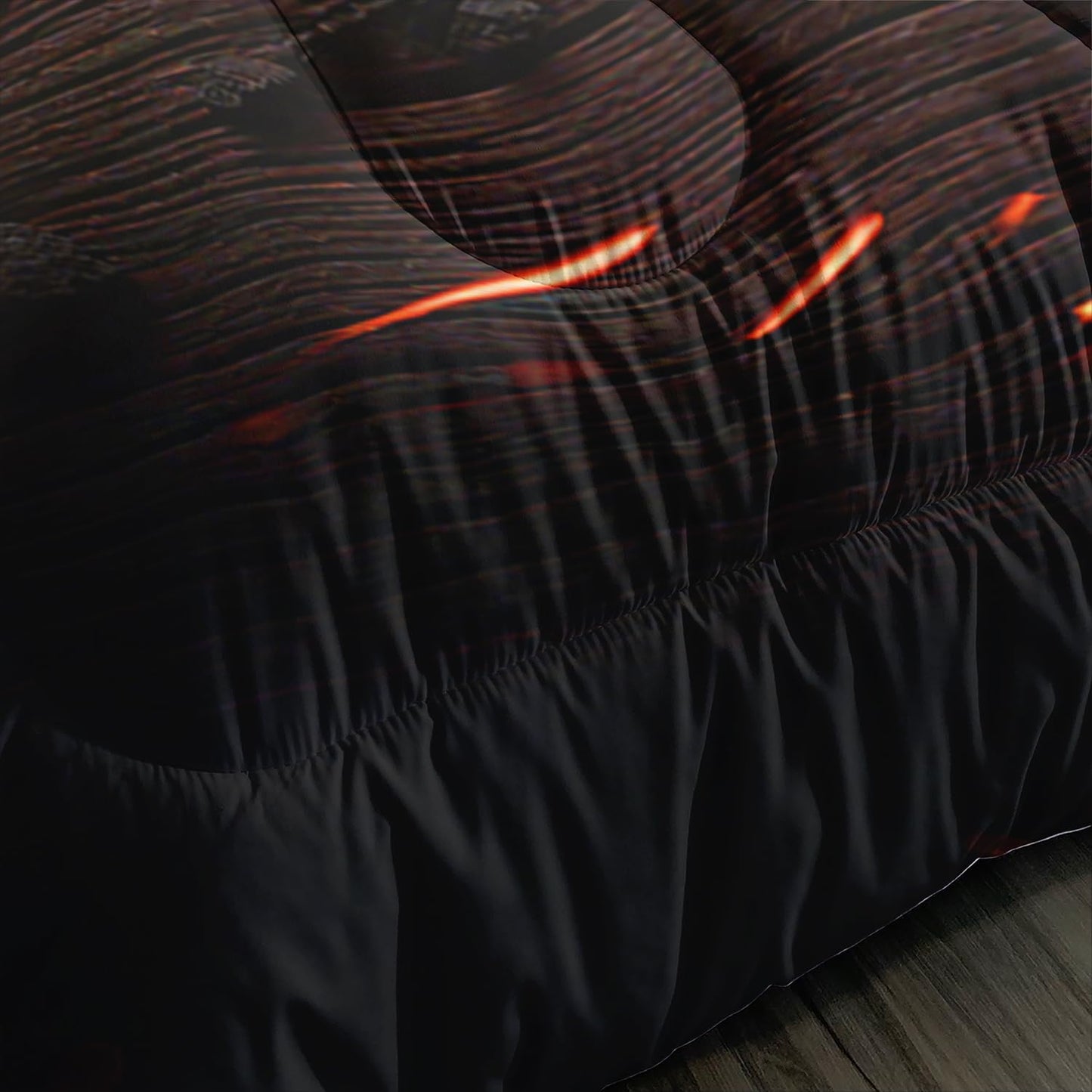 UEVBF Fierce White Tiger Comforter Set Queen Size,Wild Animal Themed Bedding Sets for Kids Adults Boys Room Decor,Tigers with Flame Bed in a Bag Queen with 2 Pillowcases.
