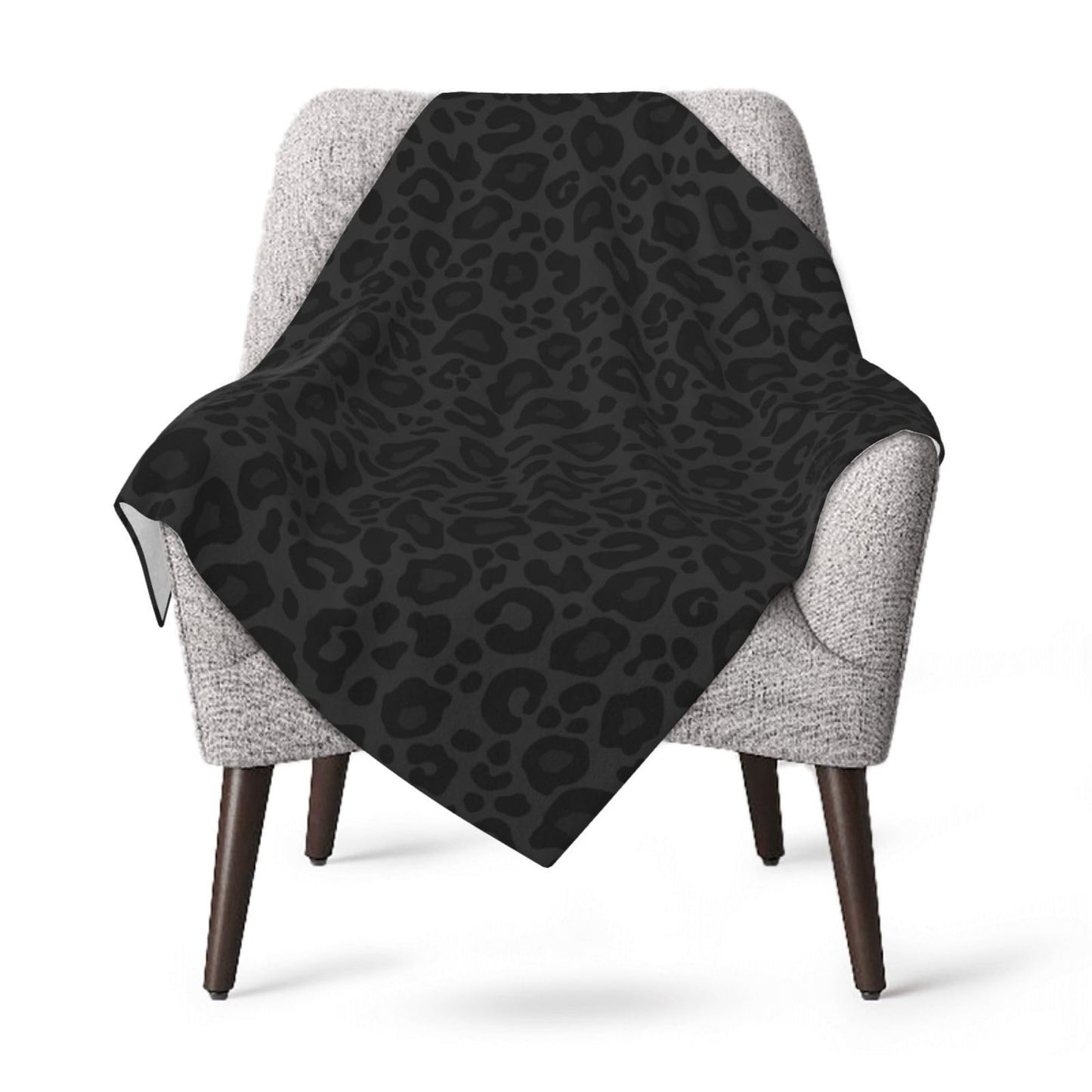 Jbofyee Black Leopard Print Throw Blankets All Season Ultra Soft Warm Cheetah Fleece Blanket for Home Bed Sofa Couch Chair Outdoor Travel Camping 50x40 Inch