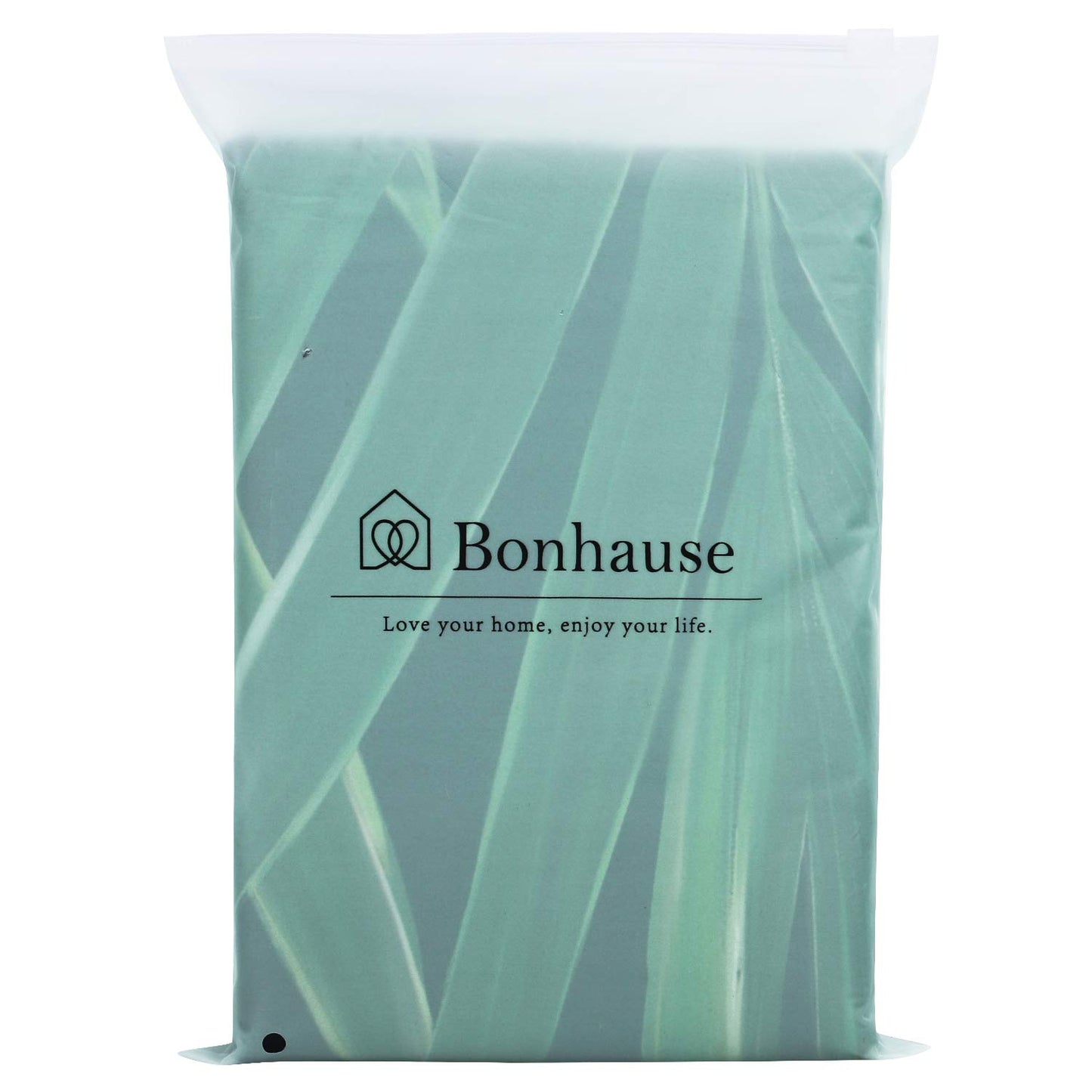 Bonhause Tropical Leaves Shower Curtain, Dark Green Jungle Plant Palm Monstera Leaf Bathroom Decor 72x72 Inch Polyester Fabric Waterproof Bath Curtain with 12 Hooks