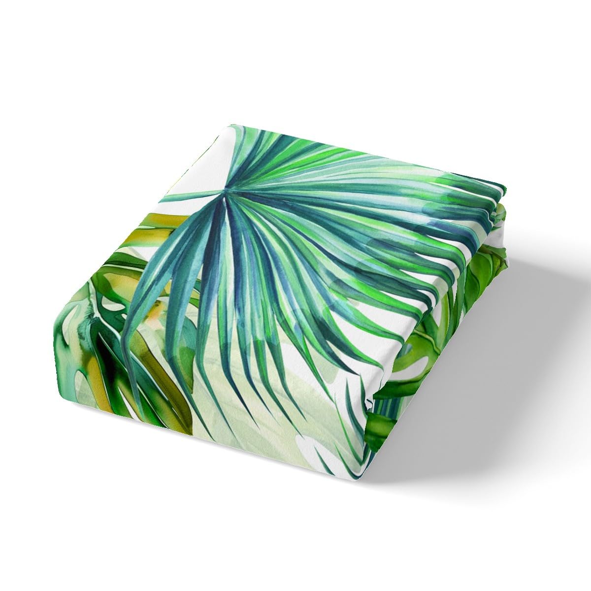 Erosebridal Tropical Bedding Tree Duvet Cover Set King Size Green Plant Palm Leaves Comforter Cover 3PC Jungle Botanical Leaf Duvet Cover+ 2 Pillow Shams for Kids Adult Room Decor