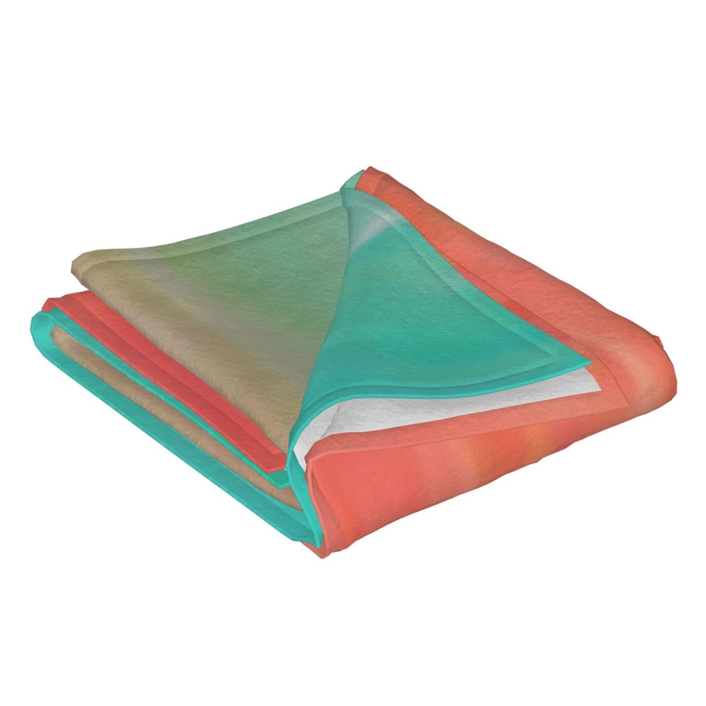 Jfniub Blue Peach Coral Turquoise Blanket Throw Bedding Room Decor Flannel Blankets for Bedroom Living Rooms Warm All Season 50"X40"