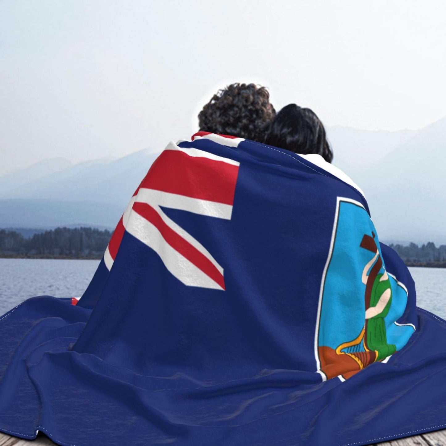 Montserrat Classic Flag Blanket Super Soft Flannel Blanket Comfy Couch Lightweight Blankets Warm Plush Throw Blankets for Couch, Bed, Sofa Cozy for All Seasons 80"X60"