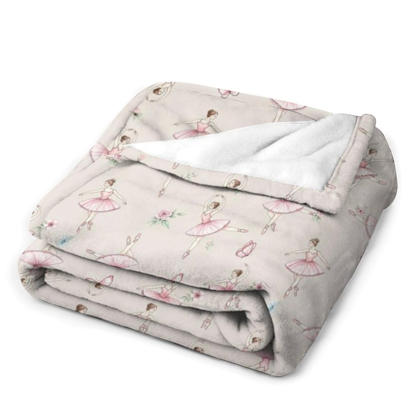 Fashion Home Decor Soft Throw Blanket, Cozy Warm Blanket for Bed, Sofa and Couch Compatible with Dance Girl Women Ballet