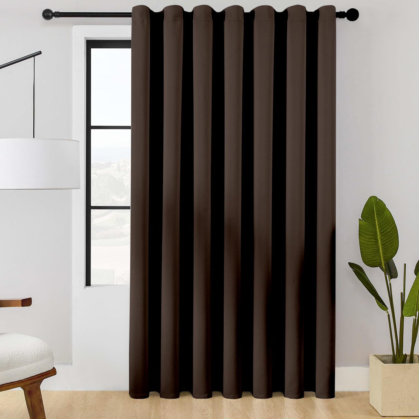ChrisDowa Room Divider Curtains 84 Inches Long Sliding Door Curtain 1 Panel