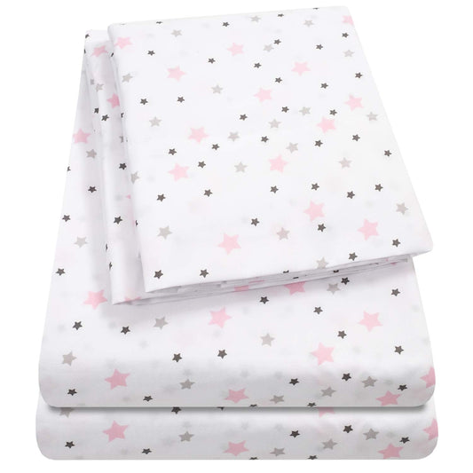 1500 Supreme Kids Bed Sheet Collection - Fun Colorful and Comfortable Boys and Girls Toddler Sheet Sets - Deep Pocket Wrinkle Free Soft and Cozy Bedding - Twin XL, Stars