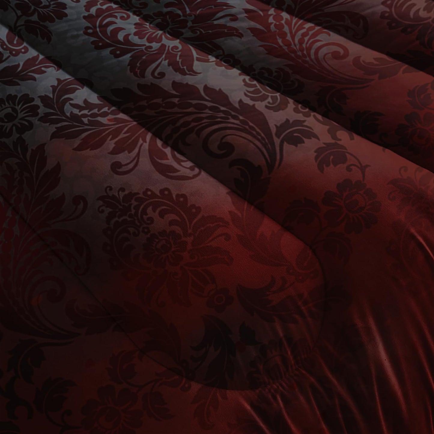lneffble Paisley Floral Comforter Full Size,Gothic Kids Comforter Set,3Pcs Bedding Set Printed Comforter with 2 Pillowcases,Down Alternative,Soft and Lightweight,for All Seasons