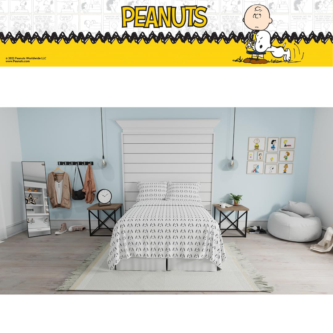 Collectibles Peanuts Snoopy Bedding Super Soft Cozy Microfiber 4 Piece Full Sheet Set, (Officially Licensed Product) By Franco