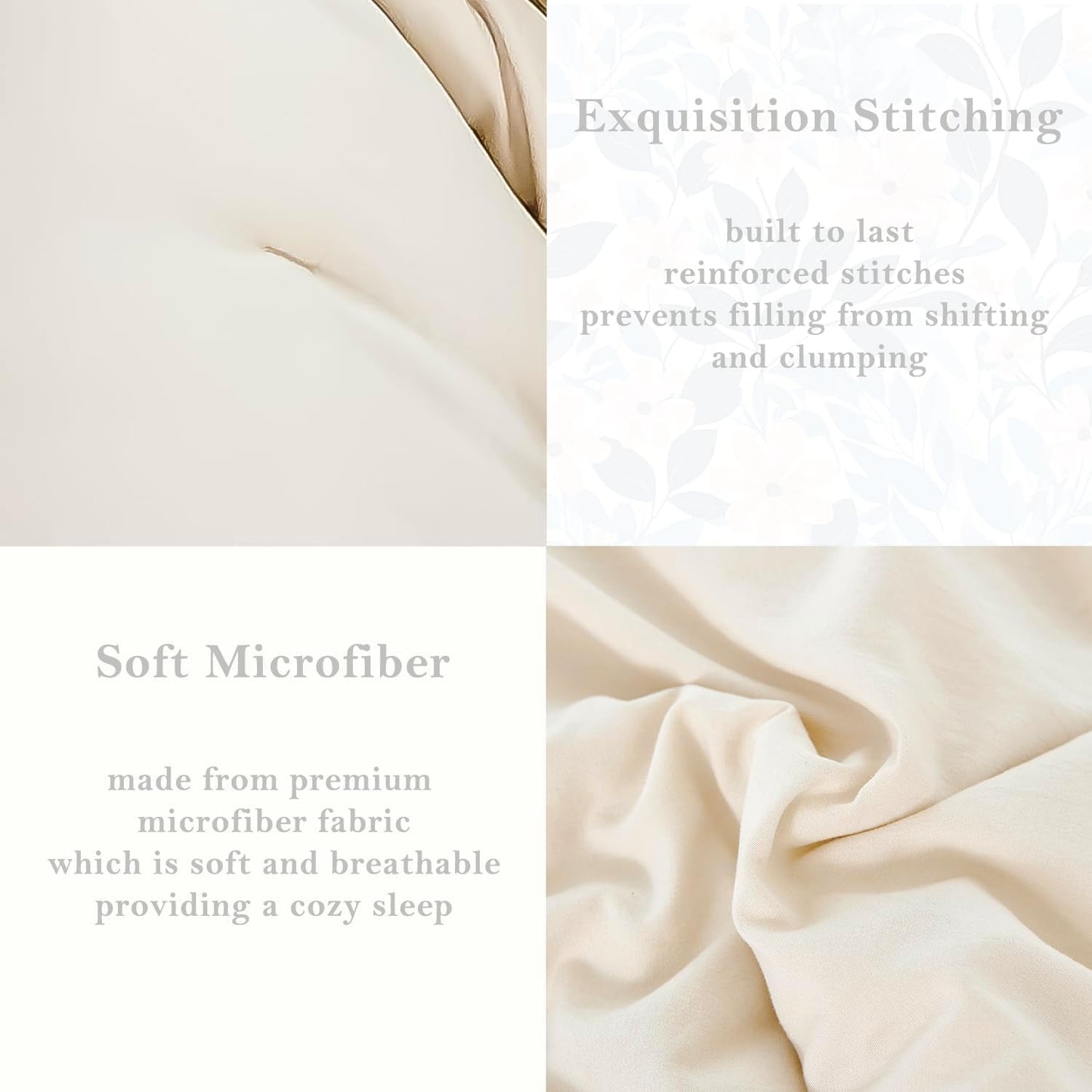 PERFEMET Queen Comforter Set 3 Pieces Beige Ruffled Comforter Set Shabby Chic Bedding Sets for Women Teen Girls Fluffy for All Season