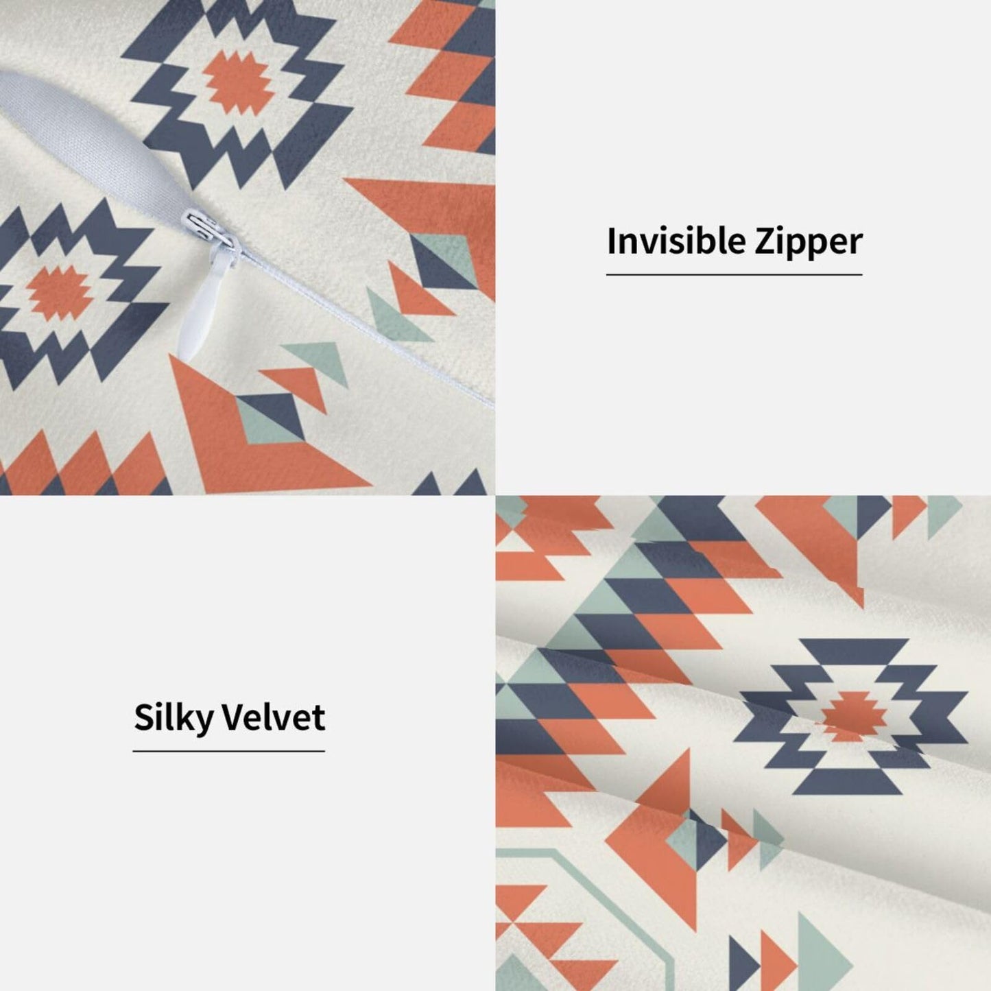 aipoase Aztec Throw Pillow Covers 18 X 18 Inch Set of 2 Pillow Cases Decoration Cushion Cover for Sofa Bedroom Living Room Outdoor
