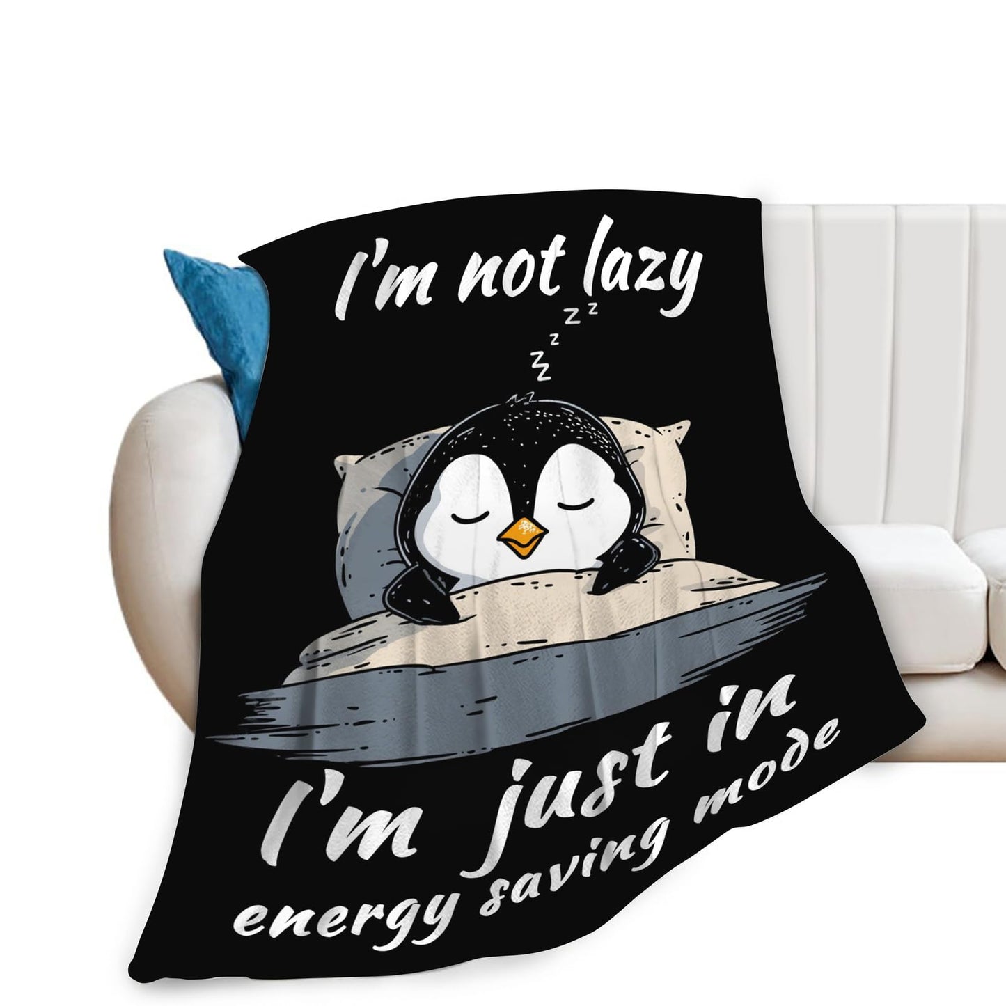 Penguin Blanket for Girls Women Boys Men Adults Kids Soft Cozy Fleece Sleeping Penguin Throw Blankets Gifts Warm Flannel Plush Lightweight Decor for Couch Bed Sofa 50"X40"