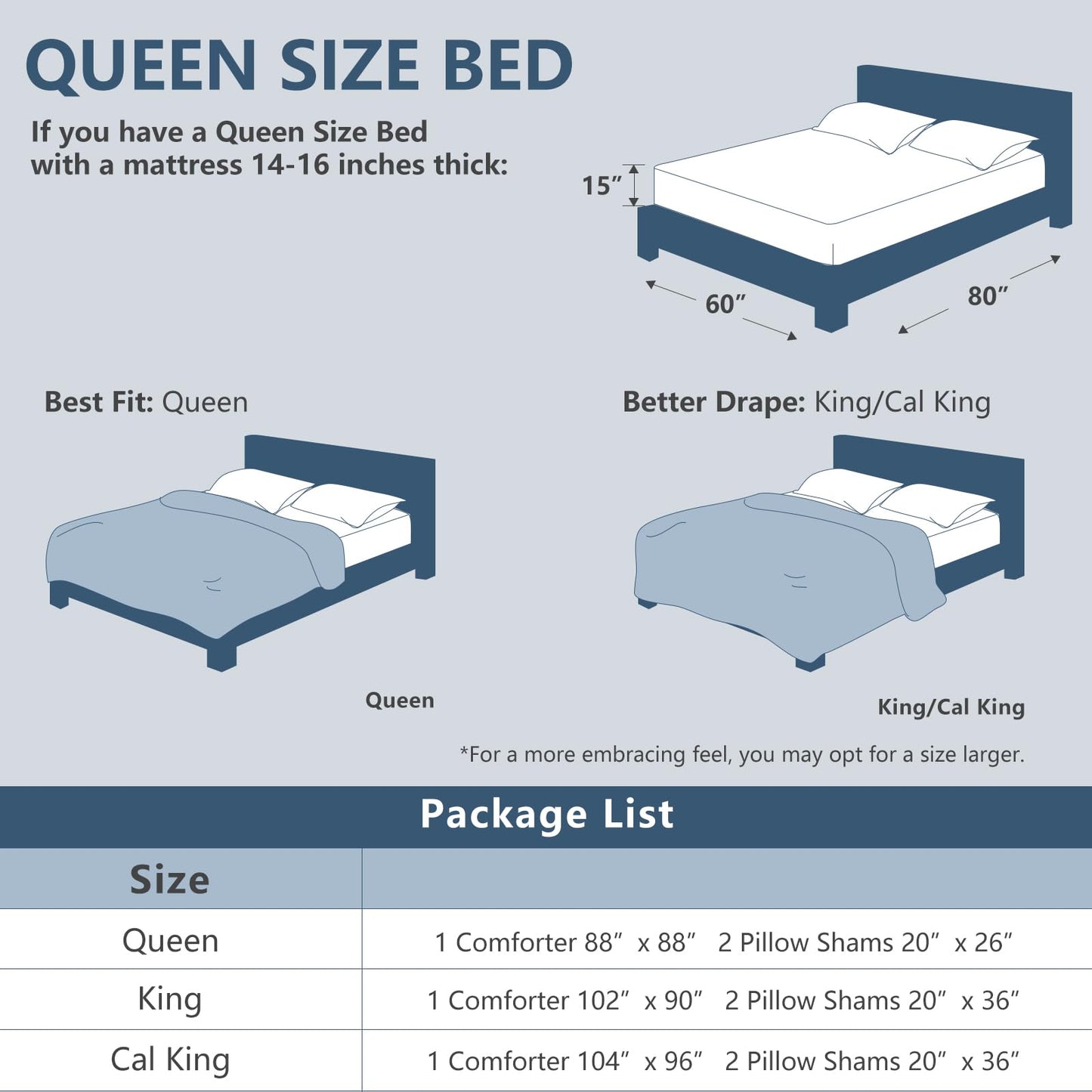 CozyLux Queen Comforter Set 3 Pieces, Heathered Beige Luxury Comforters Queen Size Bedding Set, Breathable Lightweight Down Alternative Comforter with 2 Pillow Shams, All Seasons Bed Set Gift for Home