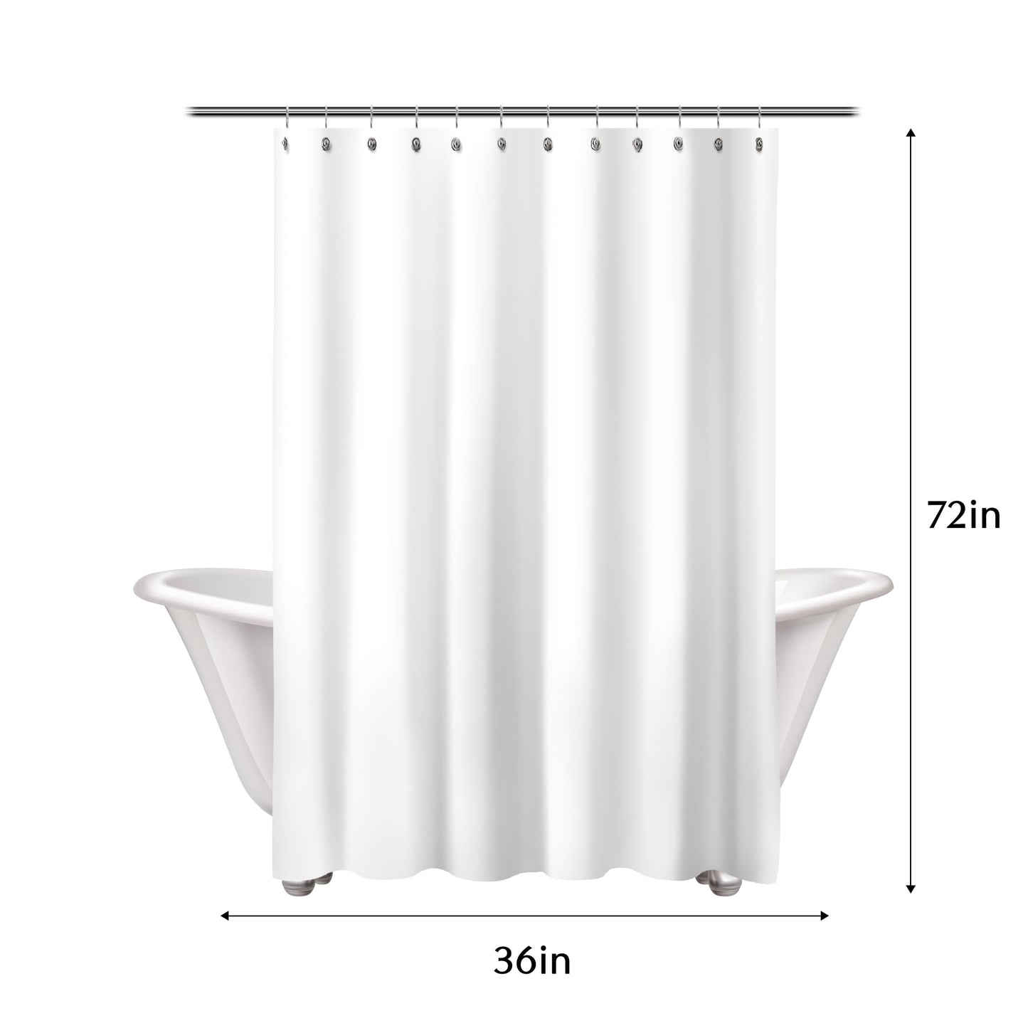 Sunlit Designer 36 x 72 Inches Small Stall Shower Curtain, Ombre Purple RV Half Size Narrow Fabric Shower Curtains for Bathroom Decor, Contemporary Geometric Bathroom Curtains, Purple