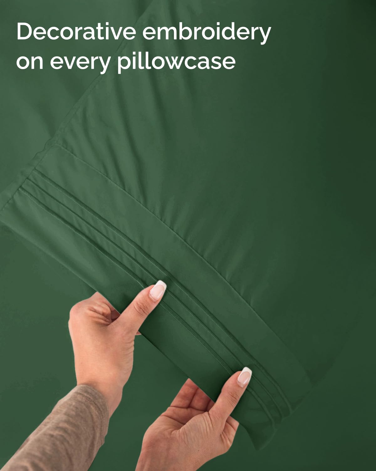 Twin Size 3 Piece Sheet Set - Comfy Breathable & Cooling Sheets - Hotel Luxury Bed Sheets for Women & Men - Deep Pockets, Easy-Fit, Soft & Wrinkle Free Sheets - Emerald Green Oeko-Tex Bed Sheet Set