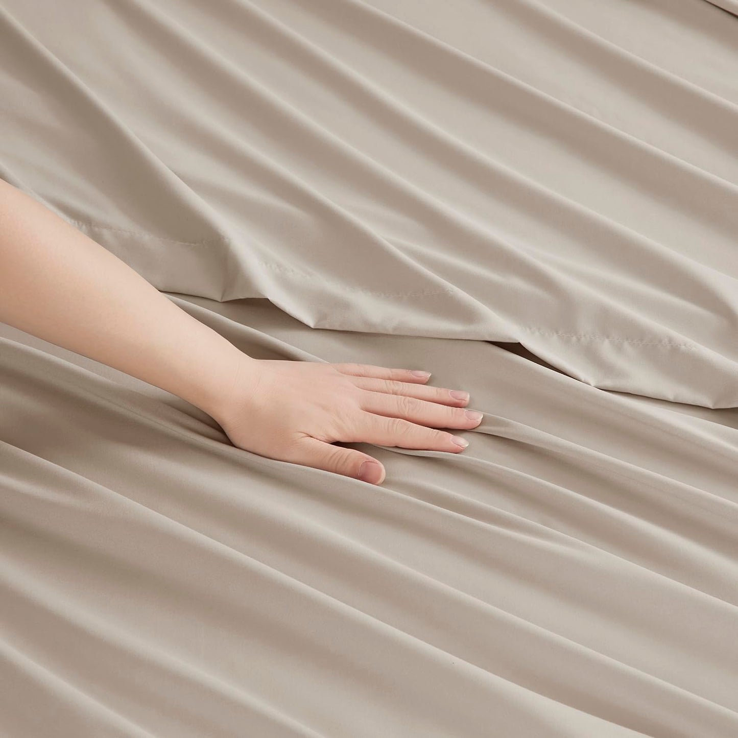 Clara Clark Bed Sheets, Premier 1800 Series Bed Sheet Set, Deep Pocket, Wrinkle, Fade, Stain Resistant, Luxury Soft Bedding Sheets & Pillowcases, Full, Linen