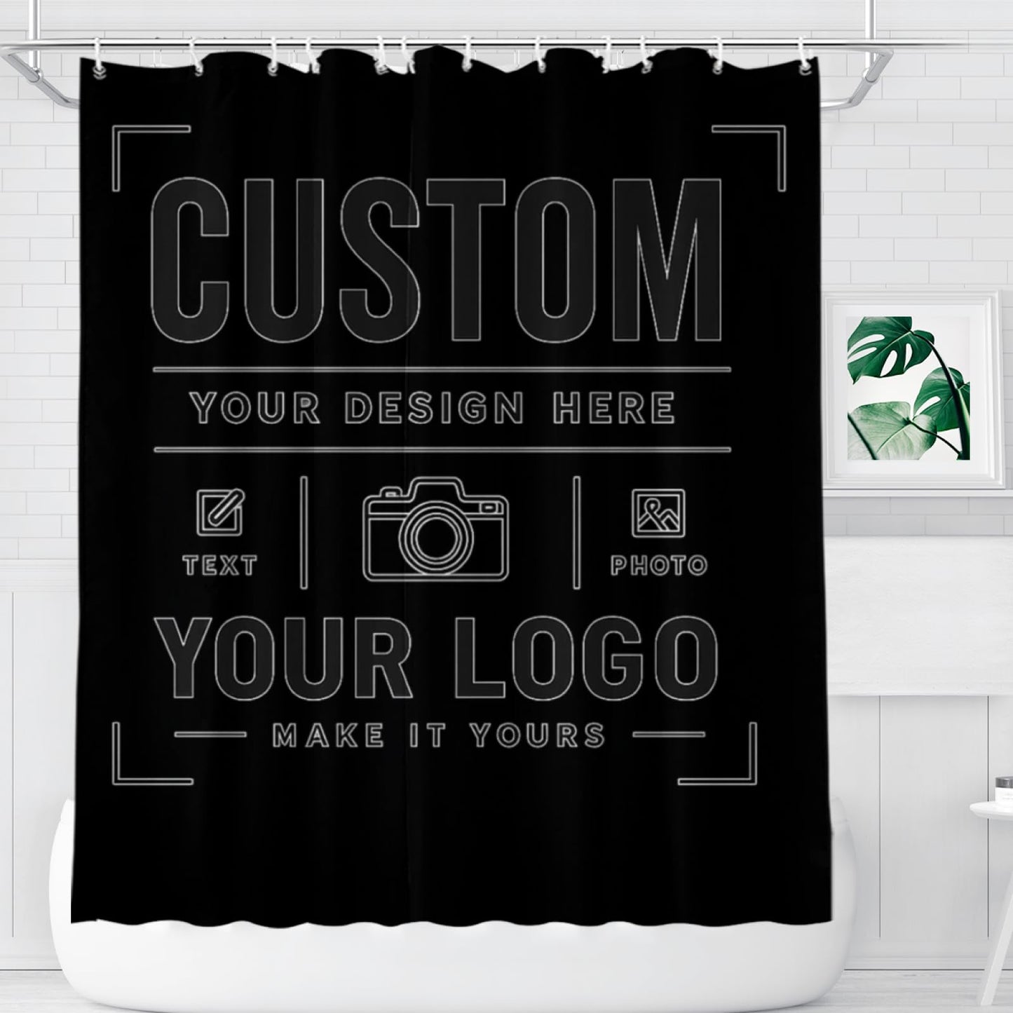 Custom Shower Curtain for Bathroom Customized Shower Curtains Design Your Own Text Logo Photo Personalized Shower Curtains Funny Personalized Gifts 72x80 inch