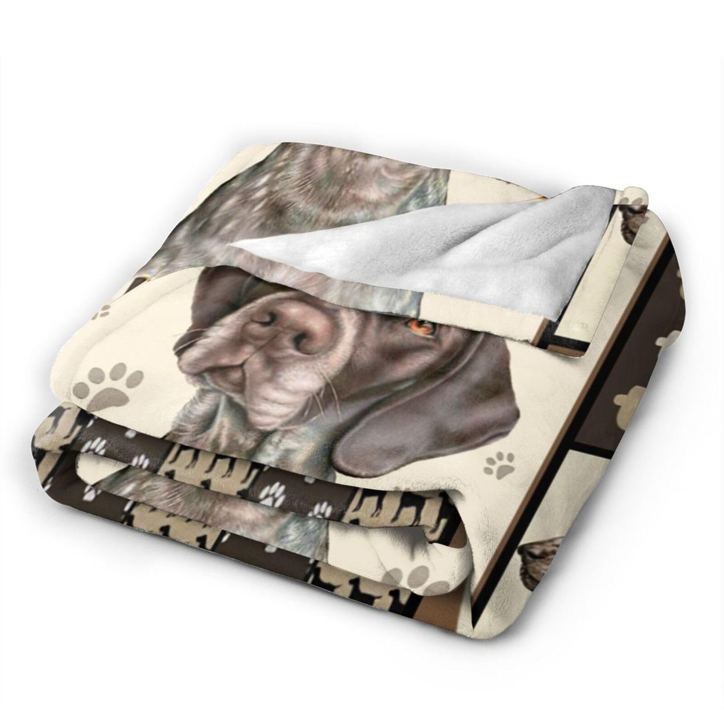 Tijuboni German Shorthaired Pointer Throw Blanket Dog Gifts for Girls Boys Women Men Kids Adults Soft Flannel Fleece Blanket for Couch Sofa Bed Home Decor 40"x50"