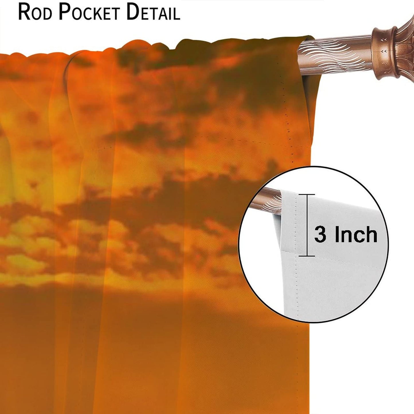 Kazynee American Cowboy Blackout Curtains for Living Room,Western Sunset Farmhouse Rustic Cowboy Riding Horse Window Drapes - Thermal Insulated and Noise Reduction,2 Panels 45L x 21W