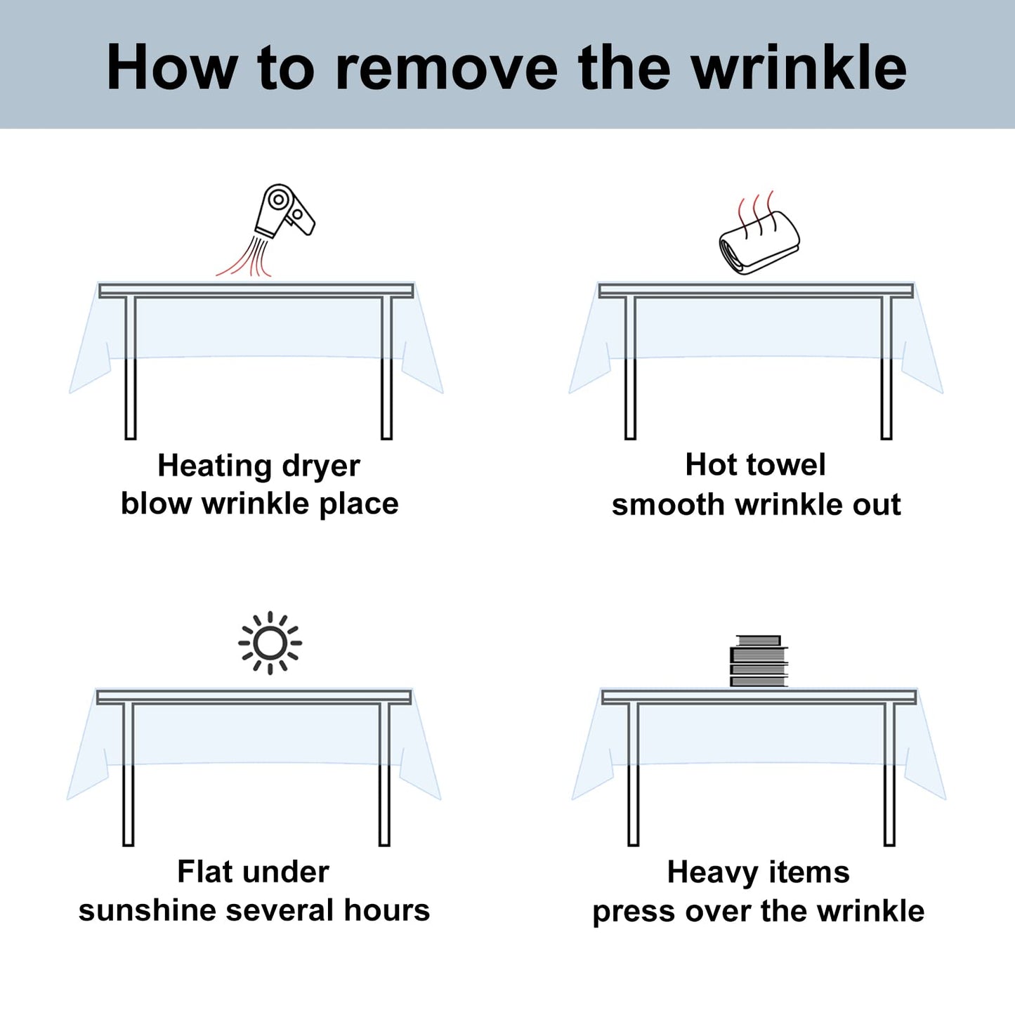 Hiasan Clear Plastic Tablecloth Square - 100% Waterproof Oilproof Stain Resistant Wipeable Transparent Vinyl Table Cloth Protector, 54 x 54 Inch