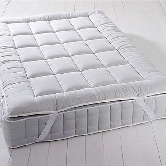 Royal Hotel Bedding Mattress Topper, Full, 2 Inches Hypoallergenic Overfilled Down Alternative Anchor Bands Mattress Topper