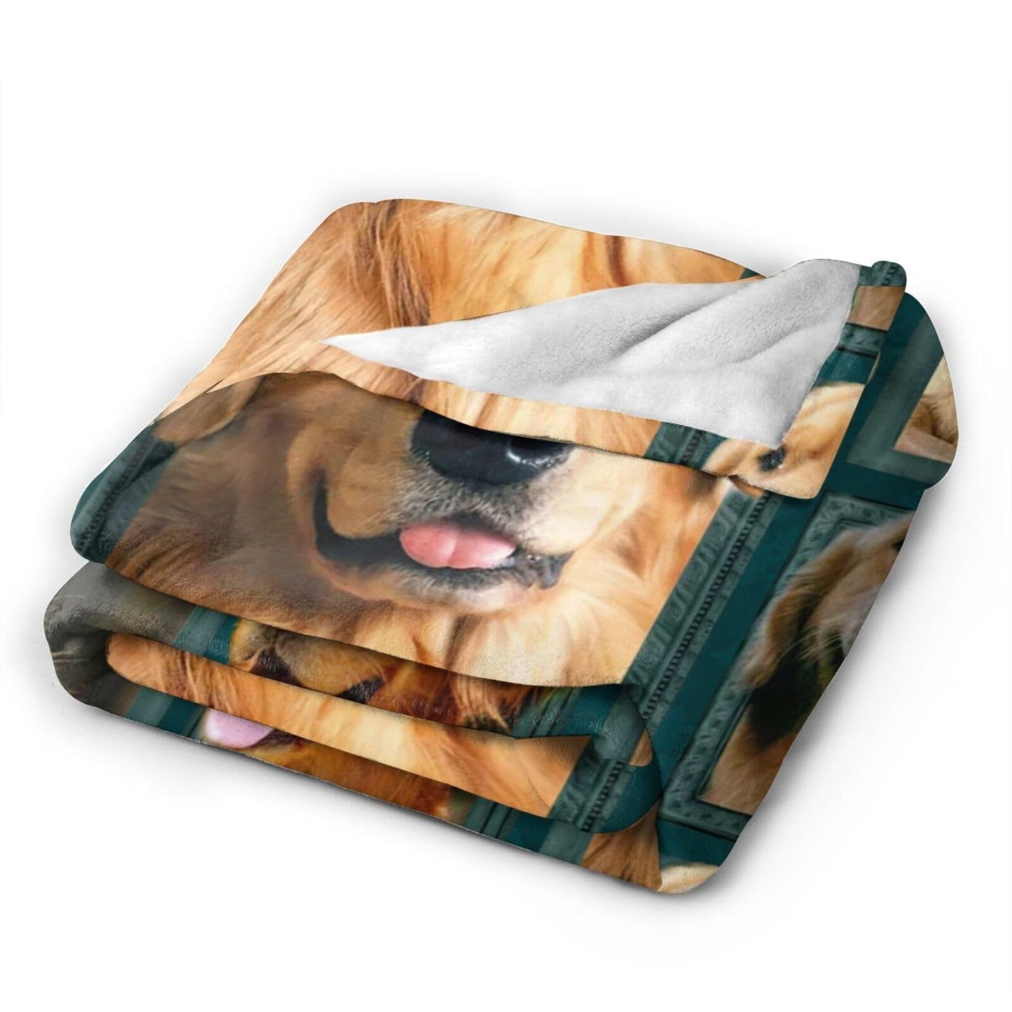 Tijuboni Golden Retriever Throw Blanket Dog Gifts for Girls Boys Women Men Kids Adults Soft Flannel Fleece Blanket for Couch Sofa Bed Home Decor 40"x50"