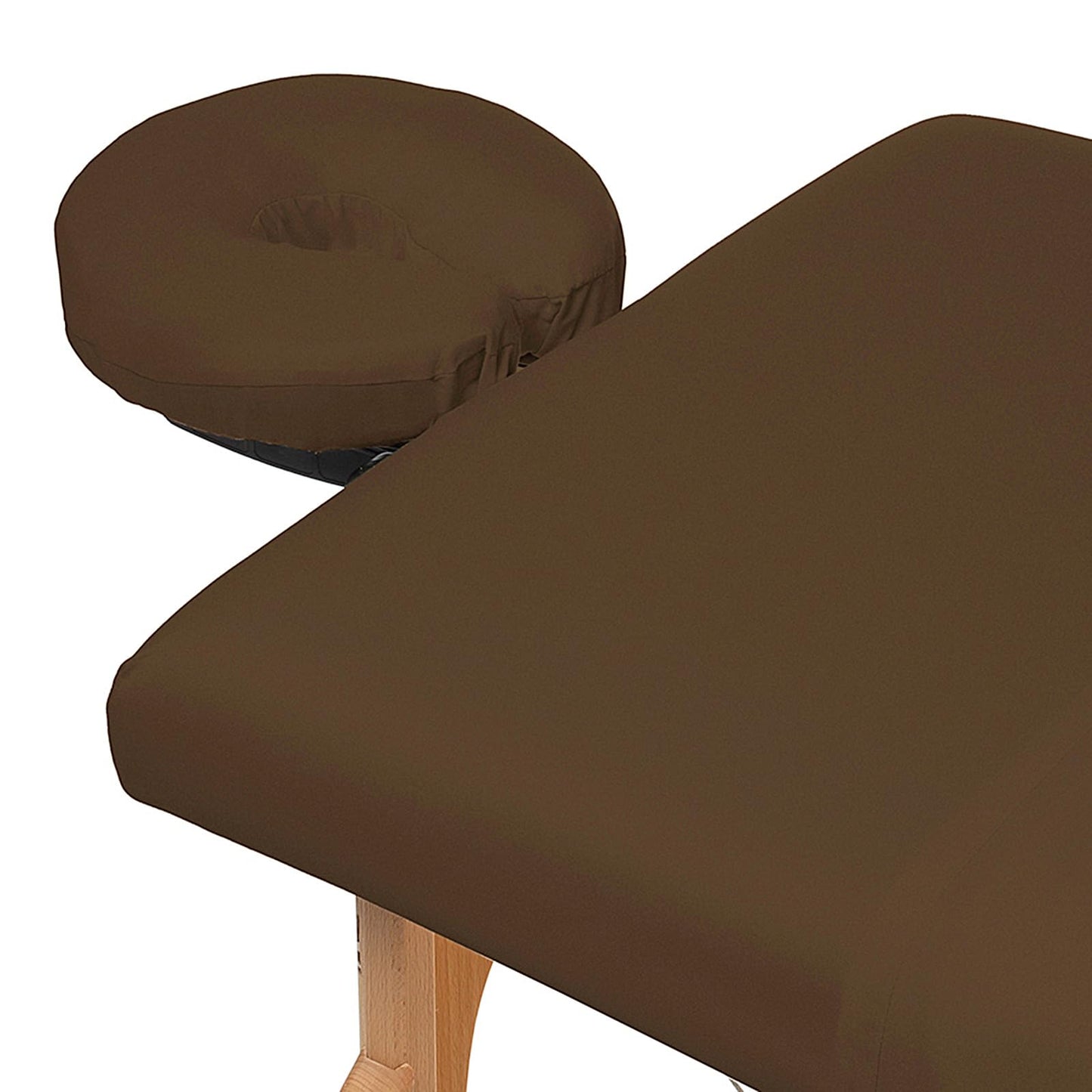 Saloniture 3-Piece Microfiber Massage Table Sheet Set - Premium Facial Bed Cover - Includes Flat and Fitted Sheets with Face Cradle Cover - Chocolate Brown
