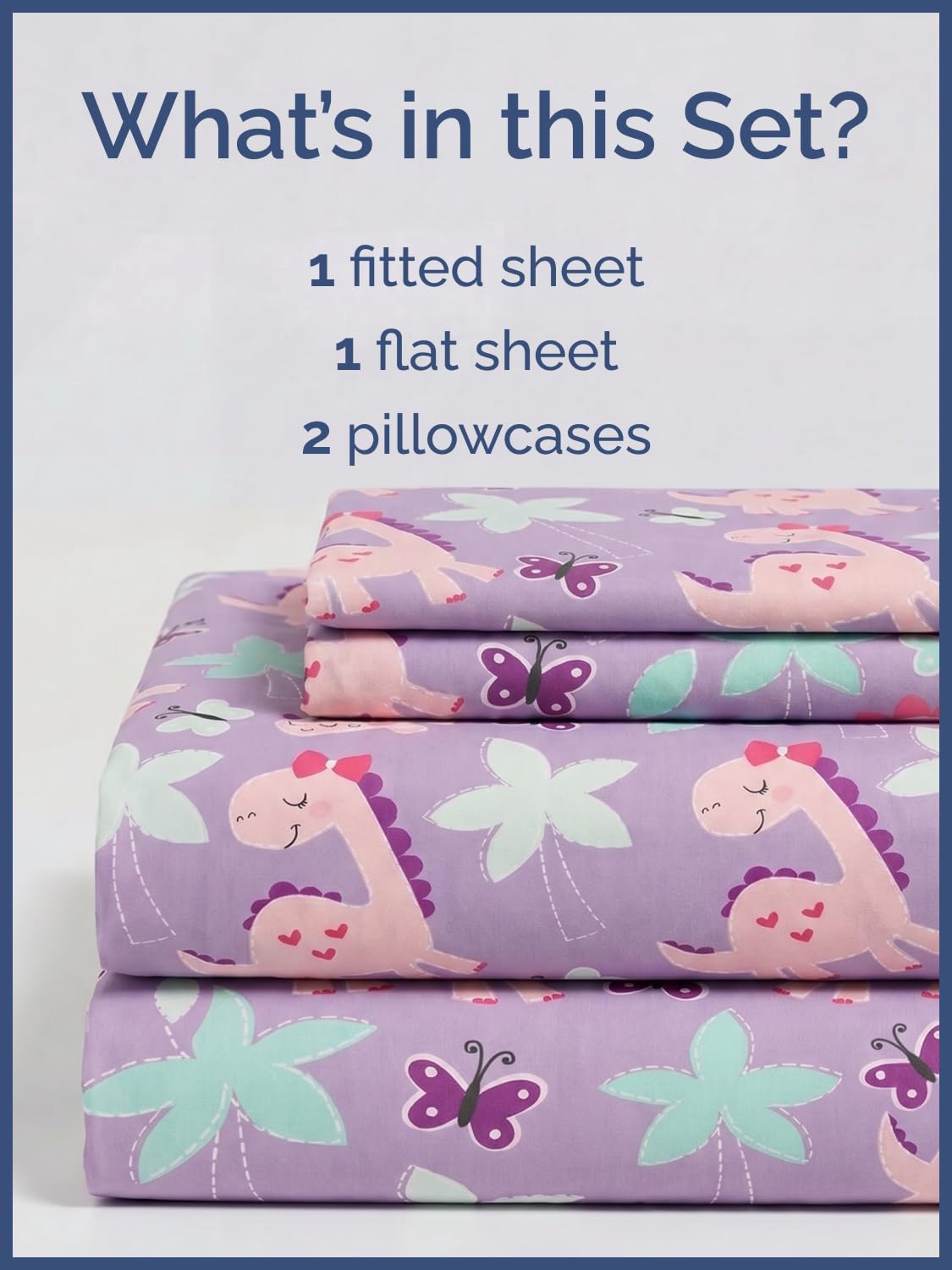 CGK Unlimited Kids Pink Dinos Full 4 Piece Sheet Set - Boys, Girls, Teens, Toddler - Easy Fit with Deep Pockets - Soft, Cooling & Breathable Sheets - Cute, Cozy, Fade & Wrinkle Free - Machine Washable