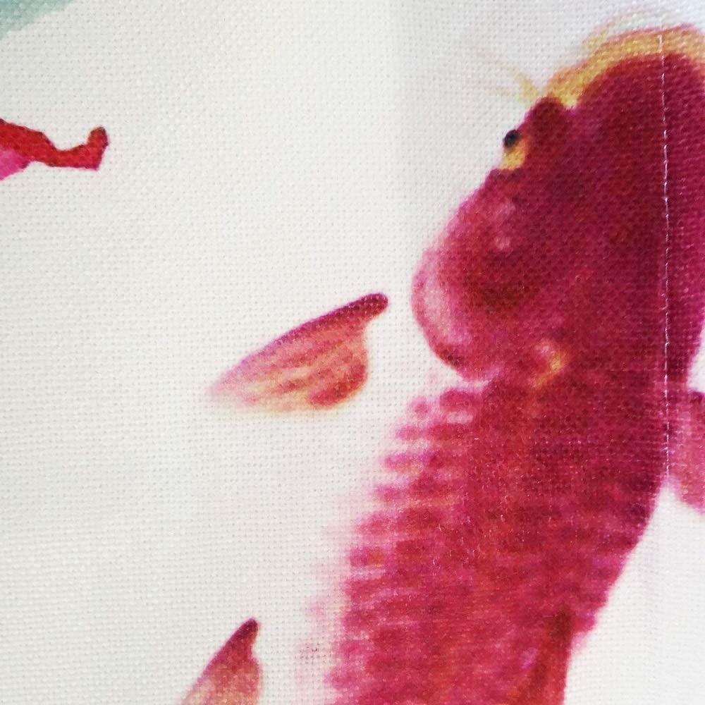 Ofat Home Koi Fish & Lotus Noren Curtain, 33.5" x 59"