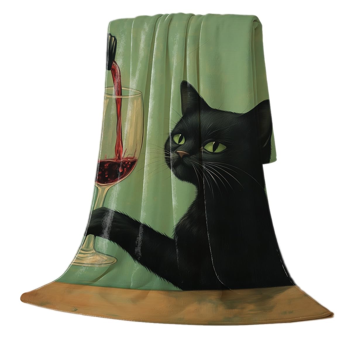 HUNXIAOJ Cat Blanket Throw Flannel Soft Cozy Cute Cat Decor Pet Blanket for Couch Bed Sofa Gift for Women Girls Kids 49"x59"