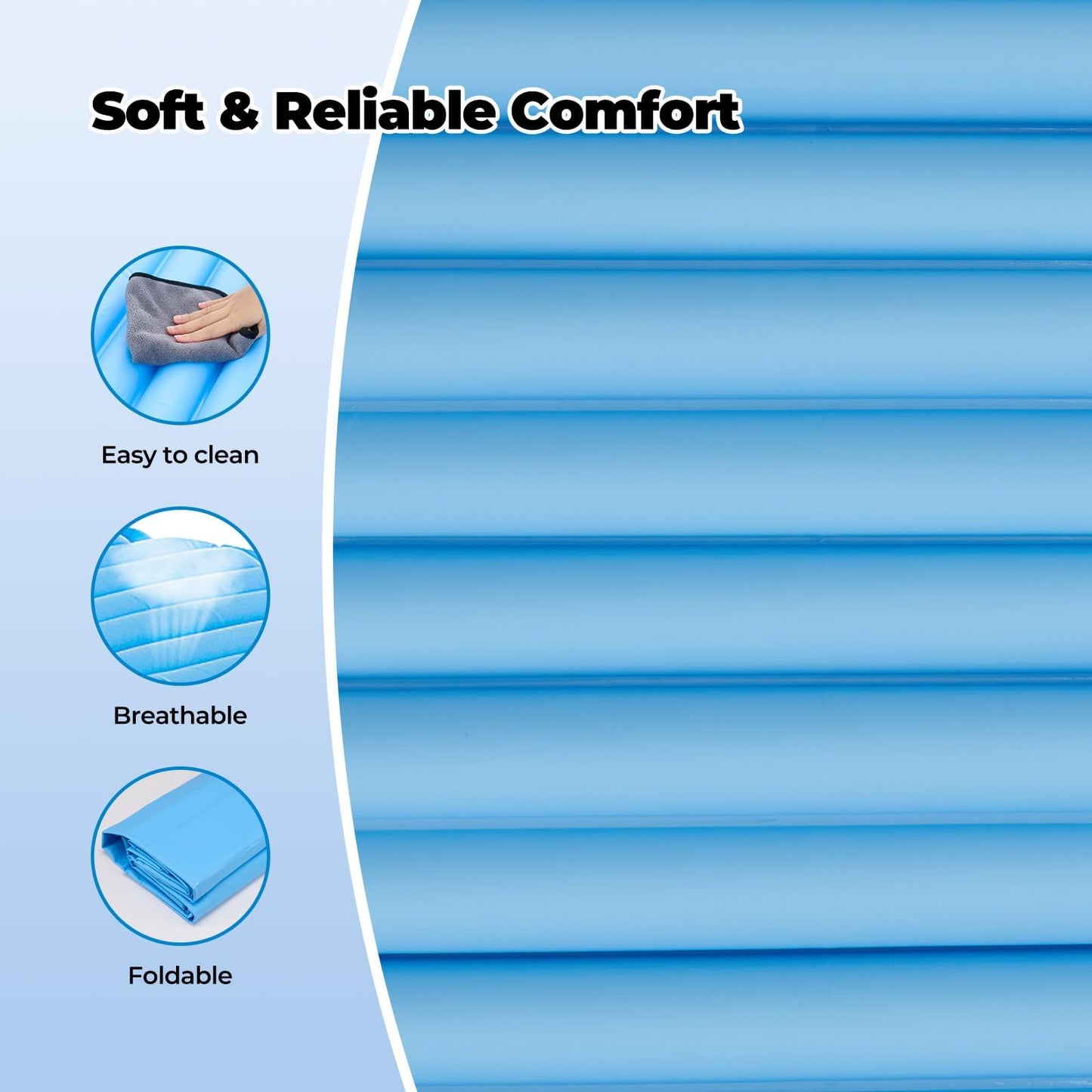 Careboda Alternating Air Pressure Mattress Pad, Hospital Bed Mattress Topper with Silent Pump, Bed Sore Prevention Solution, Waterproof Air Pressure Mattress for Bed Sores at Home/Hospital