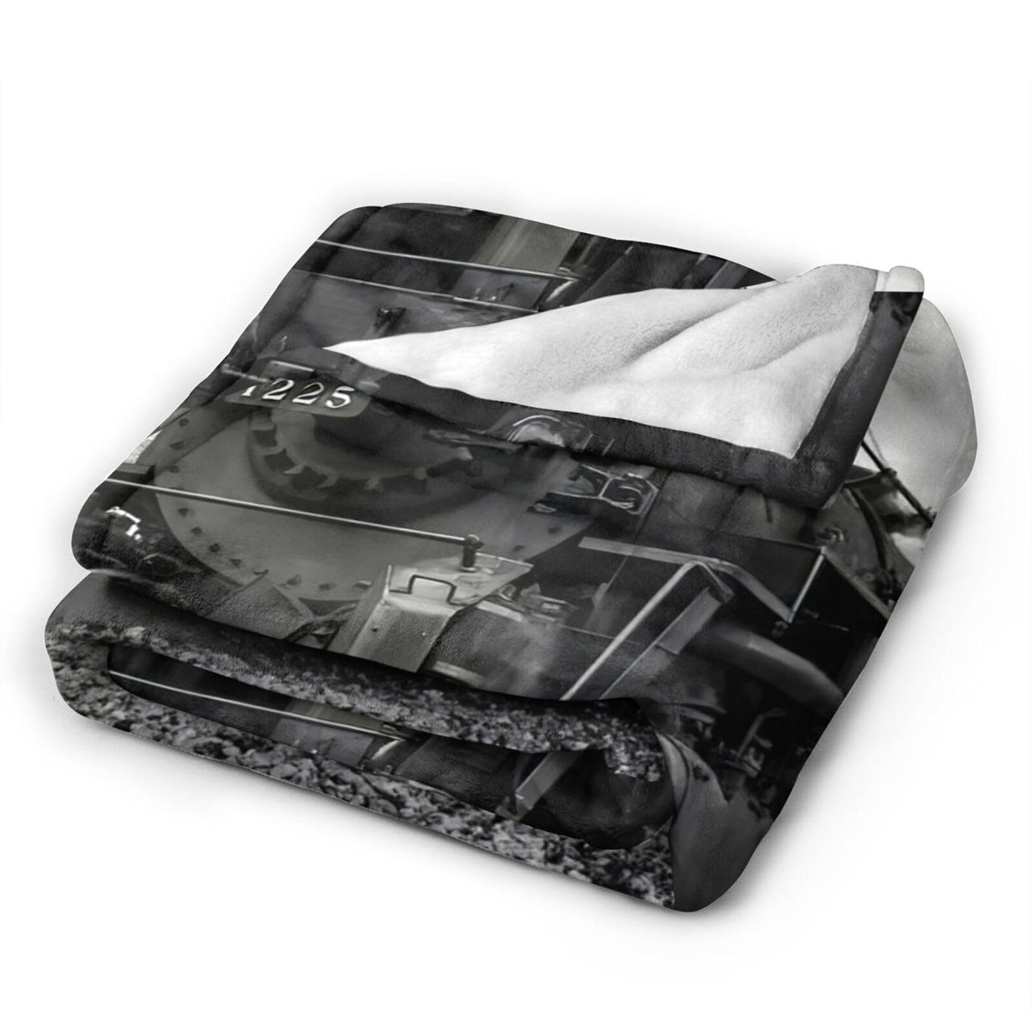 Ngzhyad Steam Train Blanket Warm Cozy Flannel Fleece Throw Blankets Gifts for Car Sofa Couch Bed Decorative 80"X60"