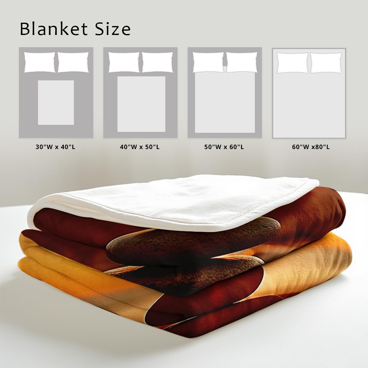 HUNXIAOJ Zen Stone Print Blanket Throw Soft Spa Zen Flannel Blanket for Home Bedding Couch Bed Yoga Room Meditation Decor Gifts (49"x59")
